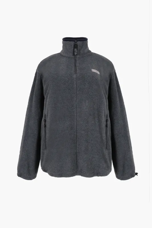 ASCHER PULLOVER FLEECE IN GREY sold by Sandy Liang
