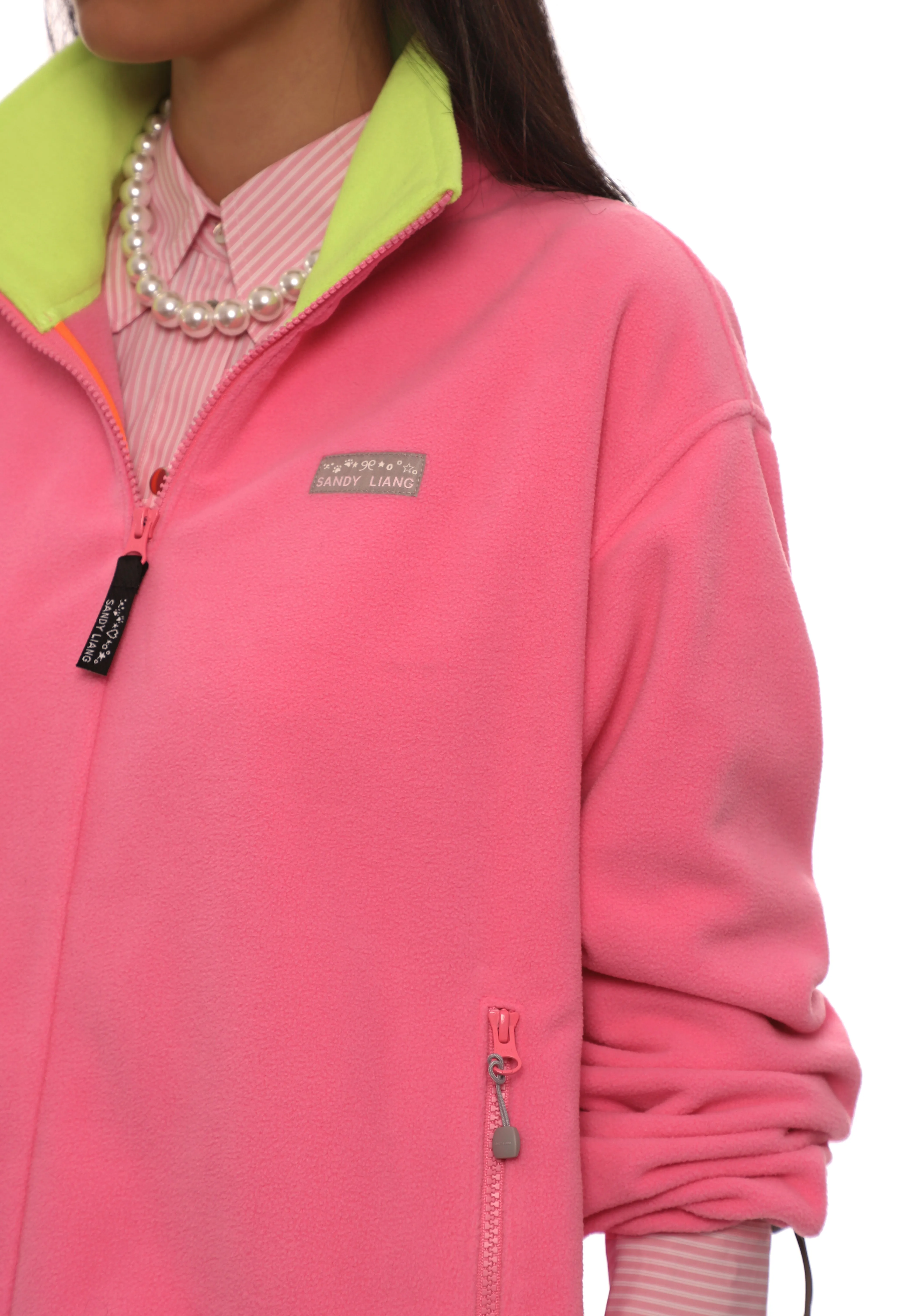 ASCHER PULLOVER FLEECE IN PINK sold by Sandy Liang product image thumbnail 5