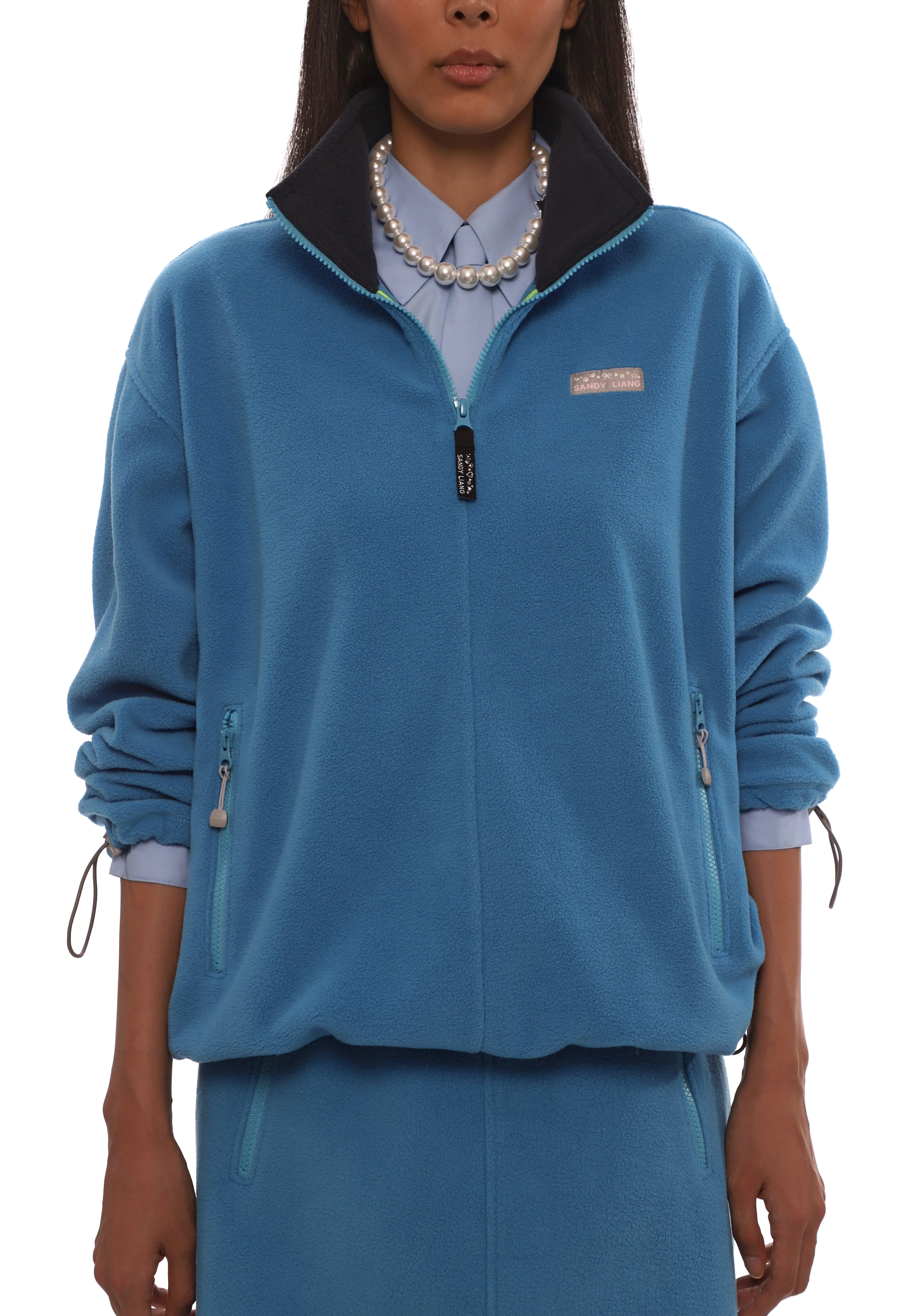 ASCHER PULLOVER FLEECE IN BLUE sold by Sandy Liang product image thumbnail 2