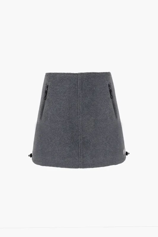 POLAR FLEECE SKIRT IN GREY sold by Sandy Liang