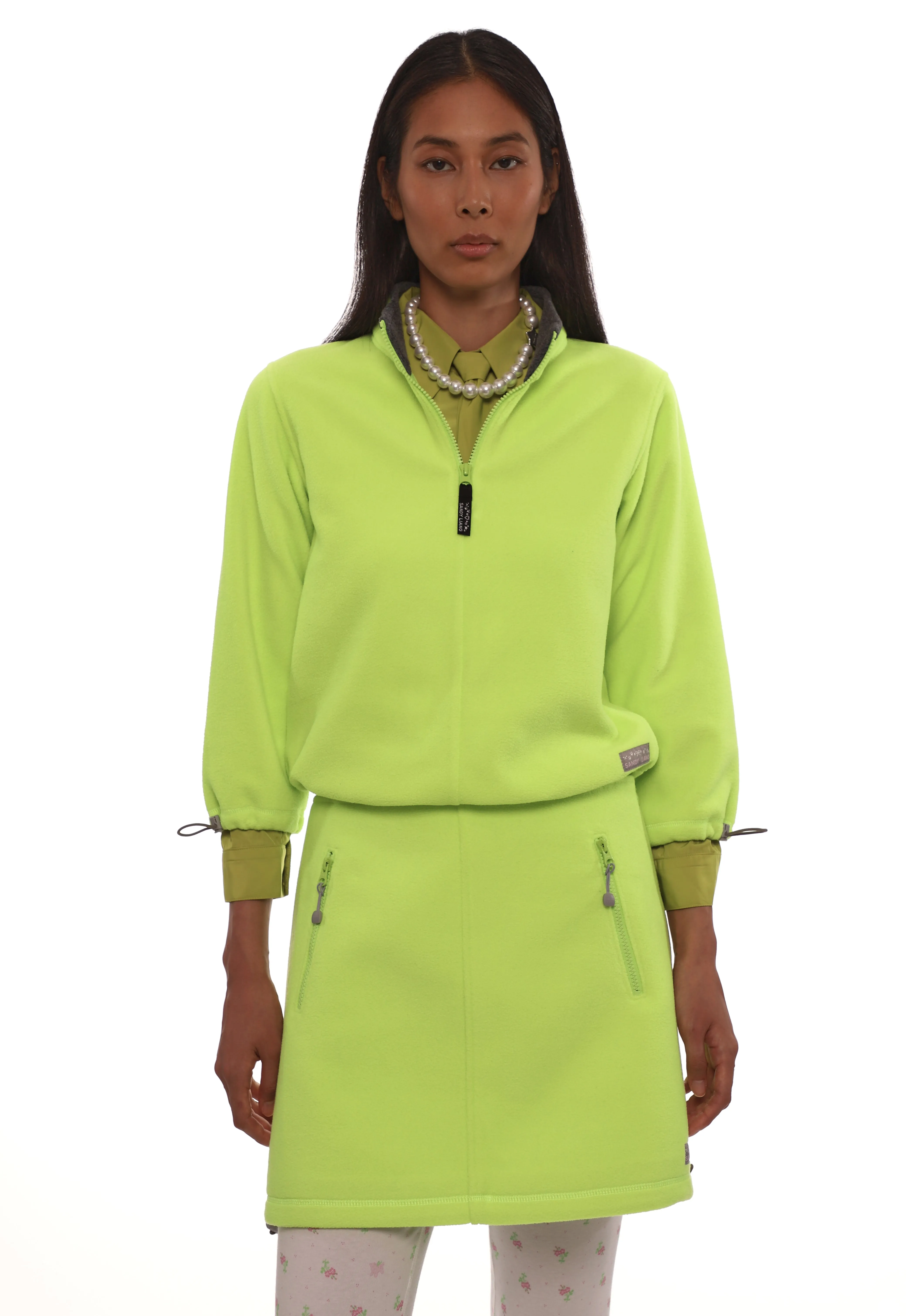 POLAR FLEECE SKIRT IN NEON GREEN sold by Sandy Liang product image thumbnail 5