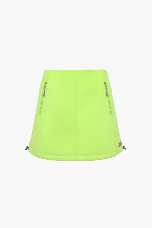 POLAR FLEECE SKIRT IN NEON GREEN sold by Sandy Liang