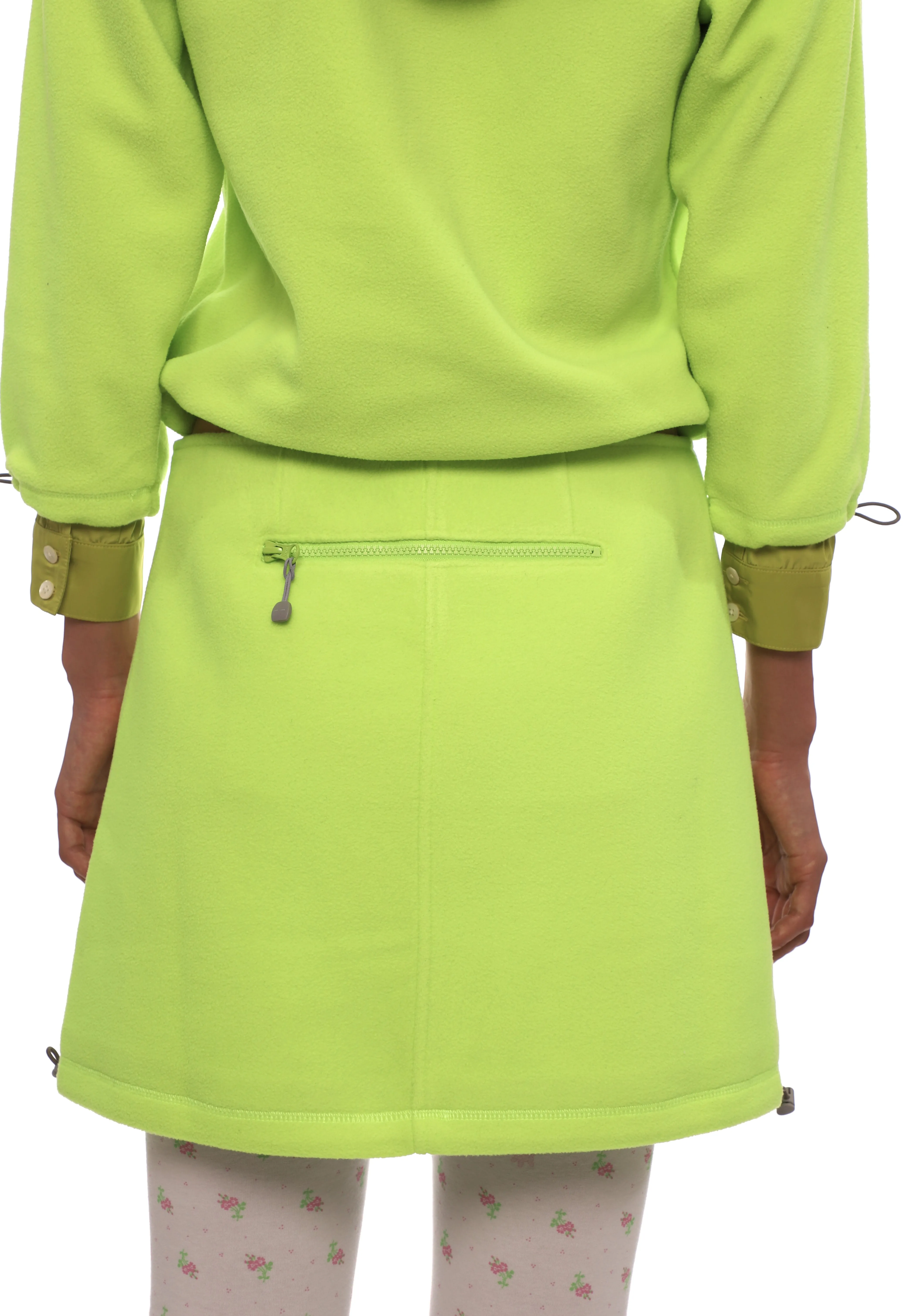 POLAR FLEECE SKIRT IN NEON GREEN sold by Sandy Liang product image thumbnail 4