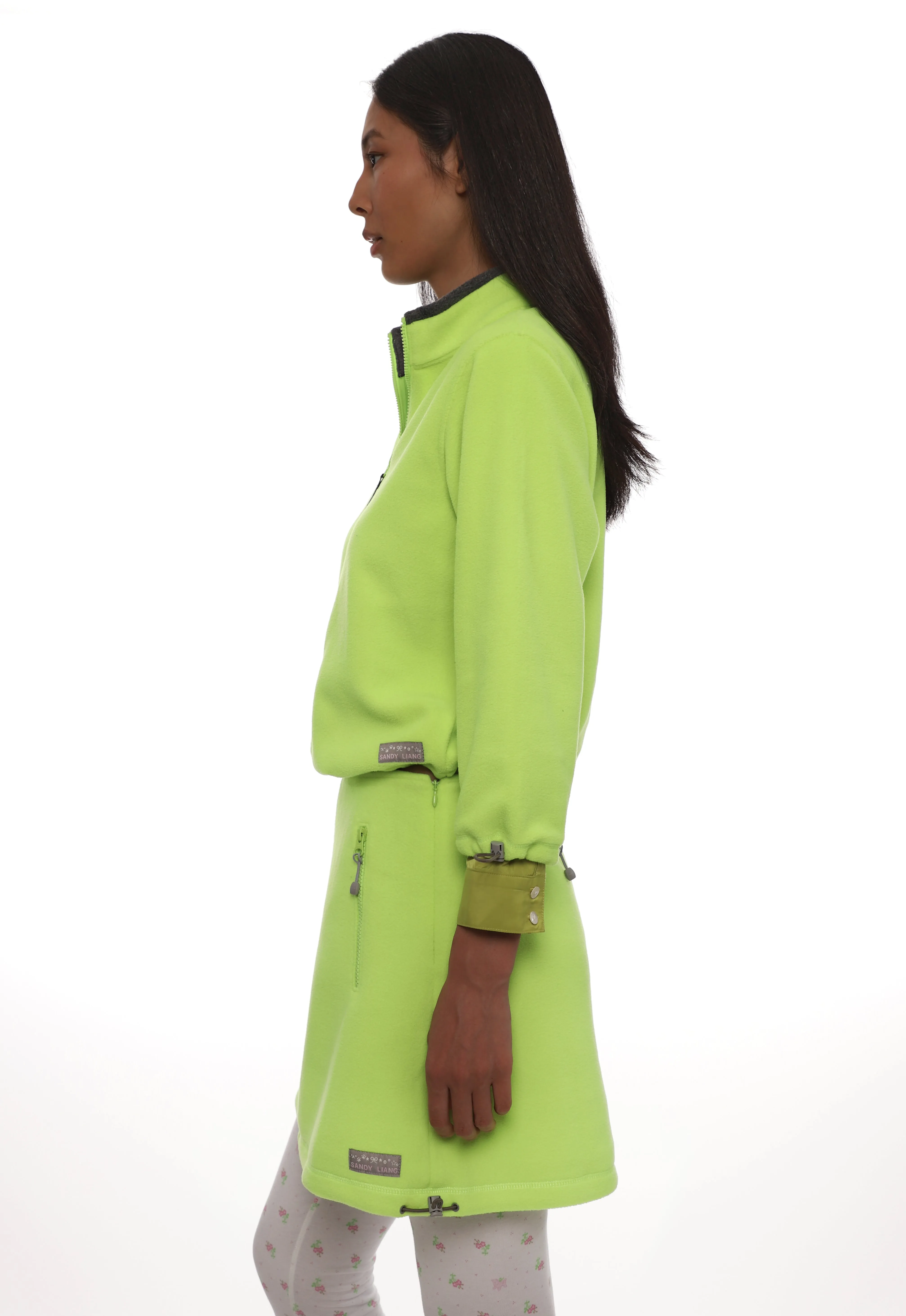 POLAR FLEECE SKIRT IN NEON GREEN sold by Sandy Liang product image thumbnail 3
