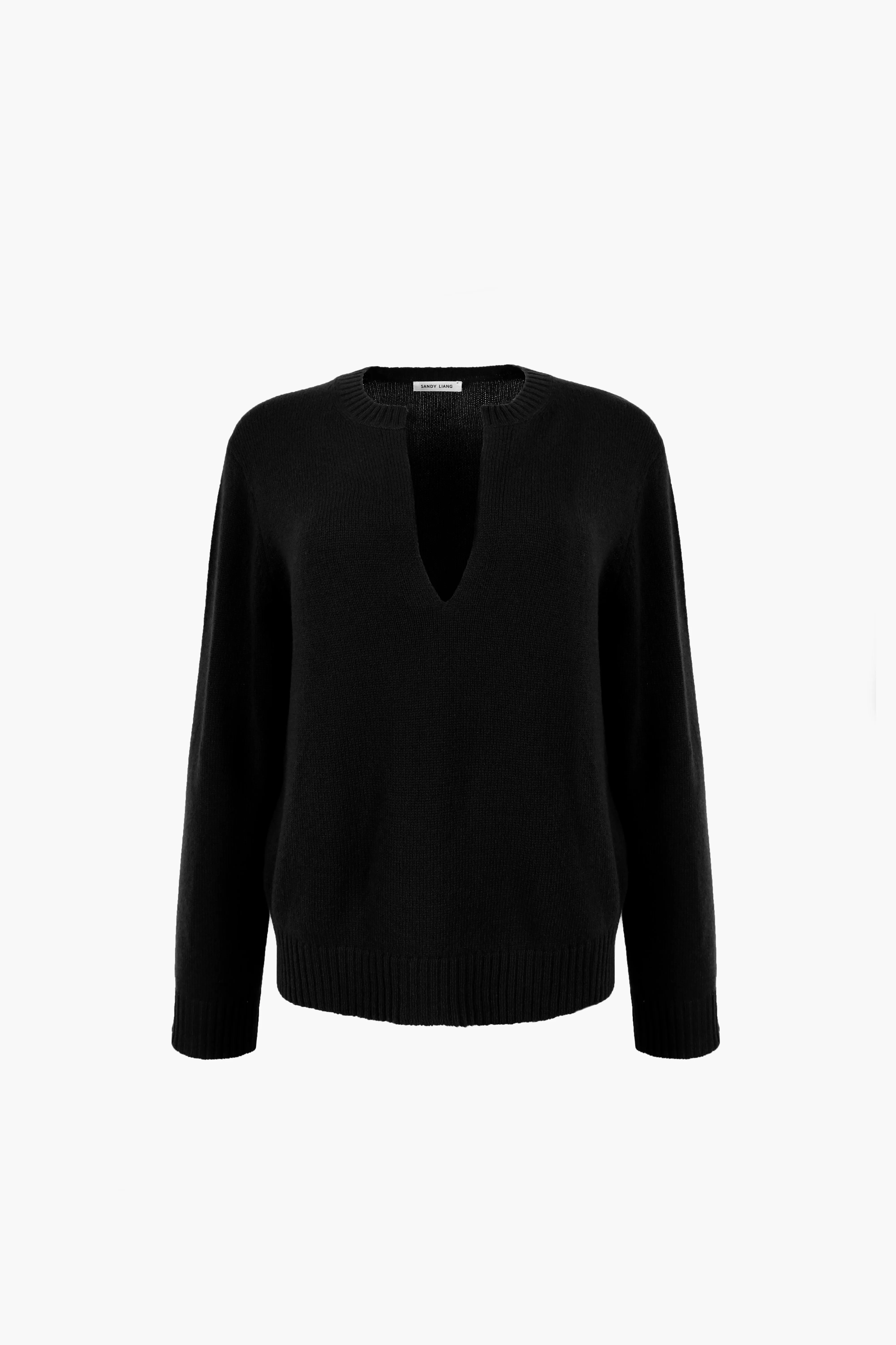 NESH CASHMERE SWEATER IN BLACK sold by Sandy Liang