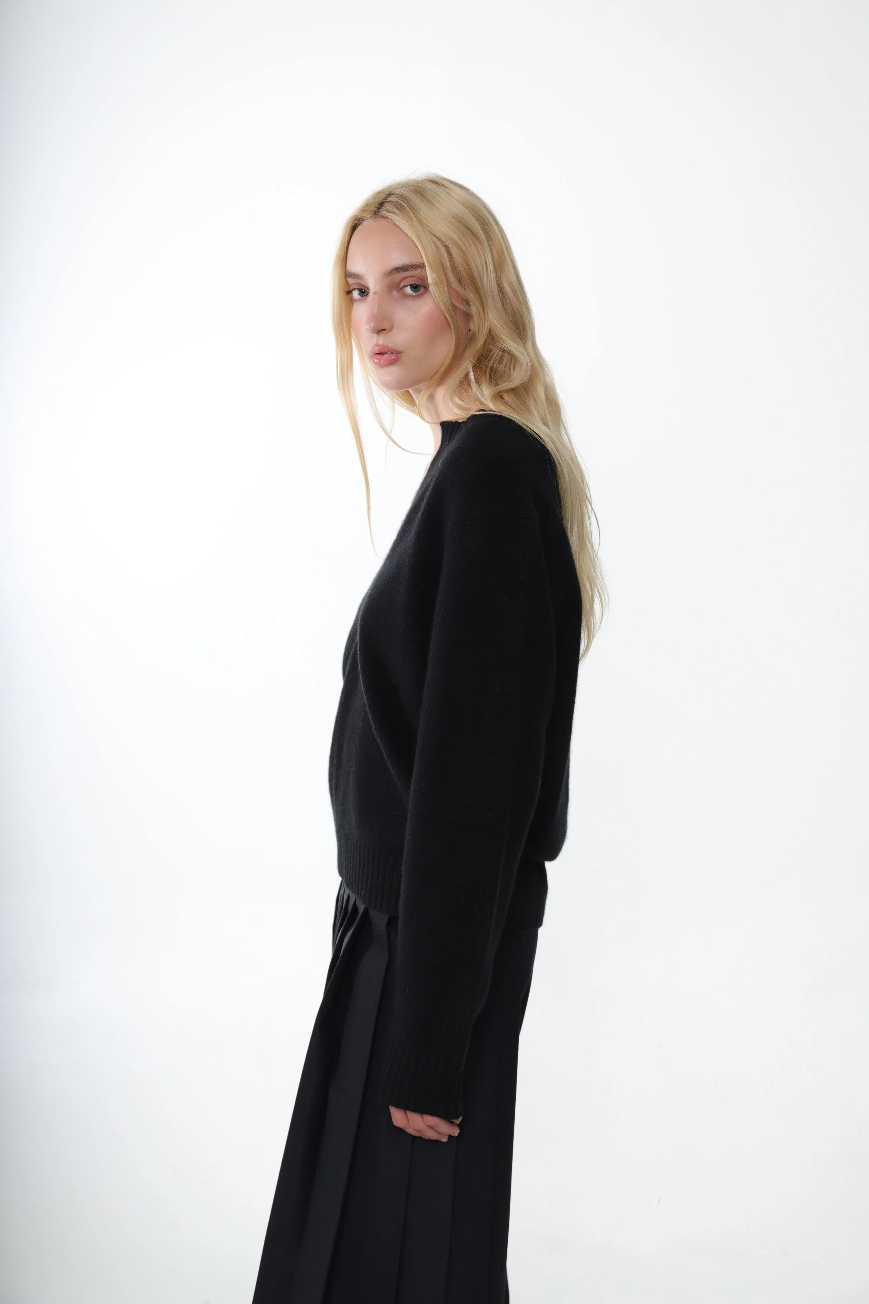 NESH CASHMERE SWEATER IN BLACK sold by Sandy Liang product image thumbnail 3