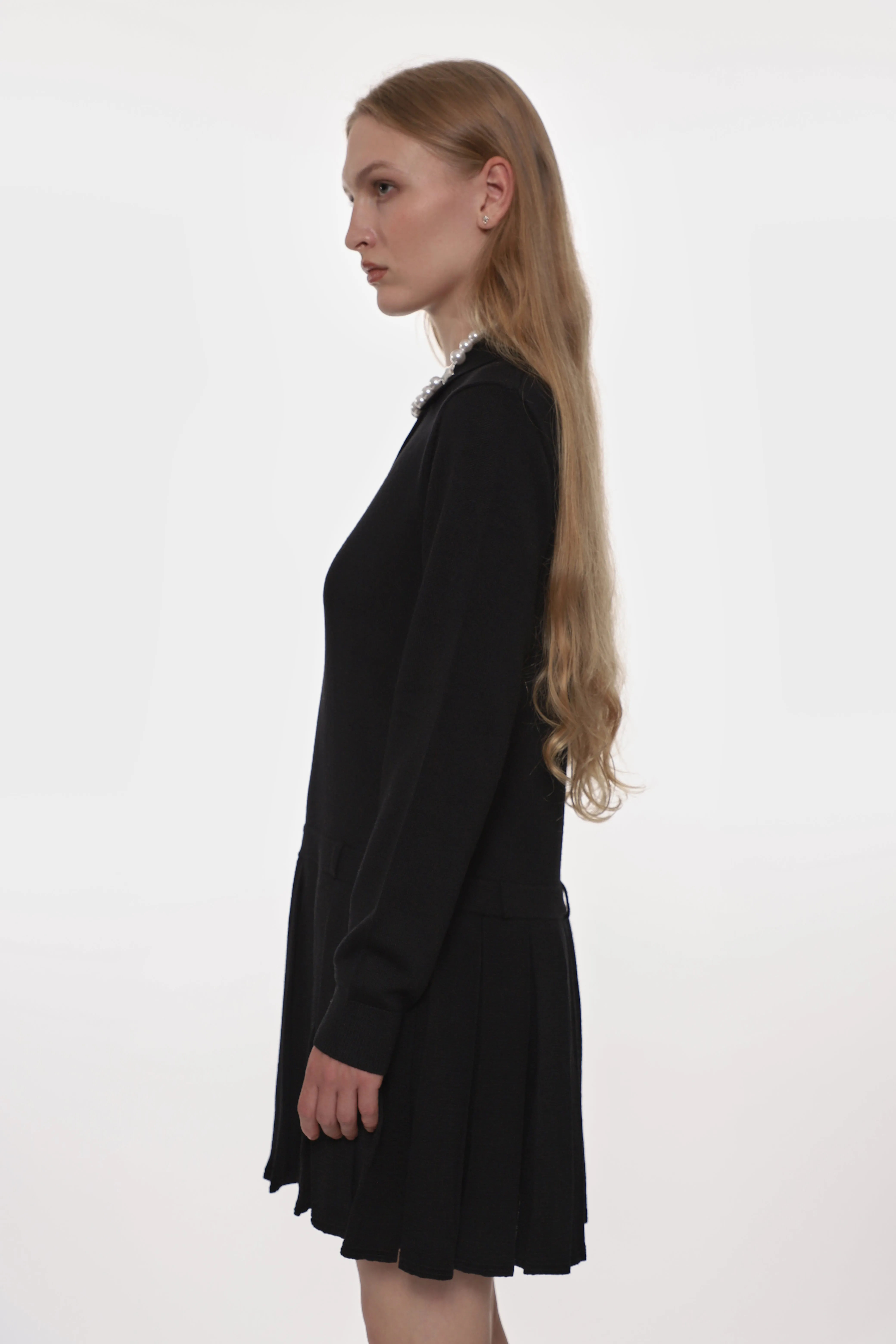HAGUE SWEATER DRESS IN BLACK sold by Sandy Liang product image thumbnail 4