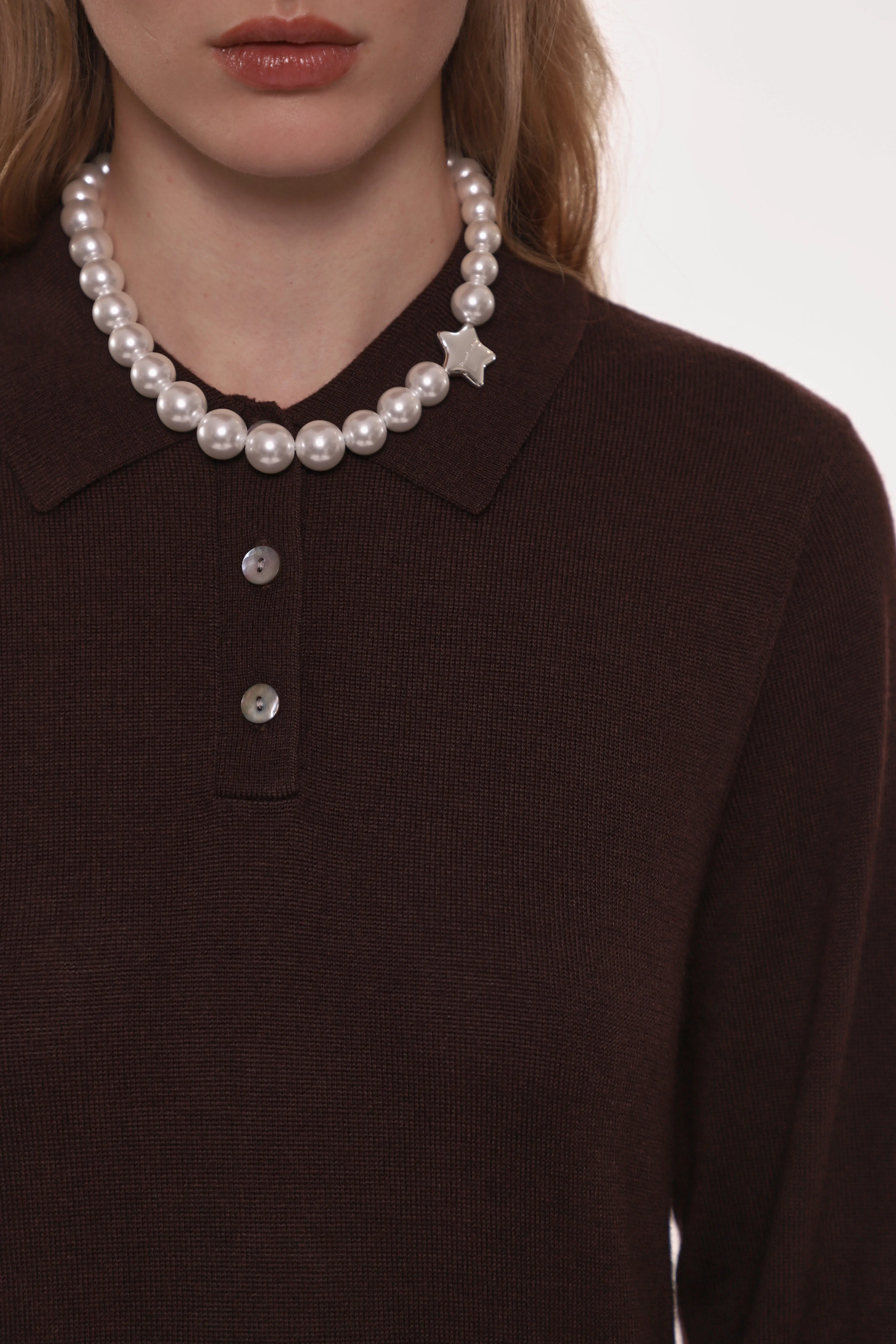 HAGUE SWEATER DRESS IN BROWN sold by Sandy Liang product image thumbnail 4