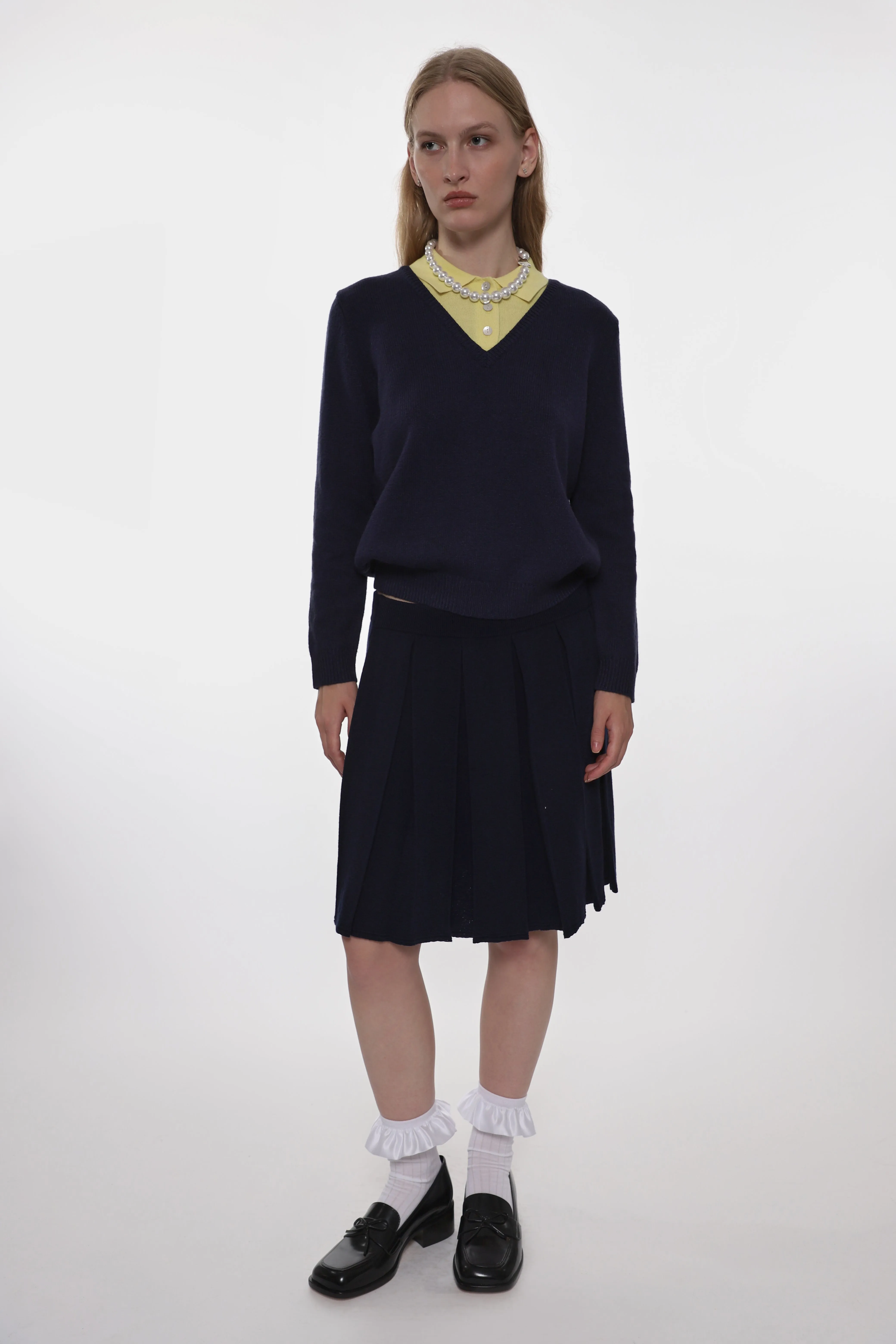 FISHERS SKIRT IN NAVY sold by Sandy Liang product image thumbnail 4