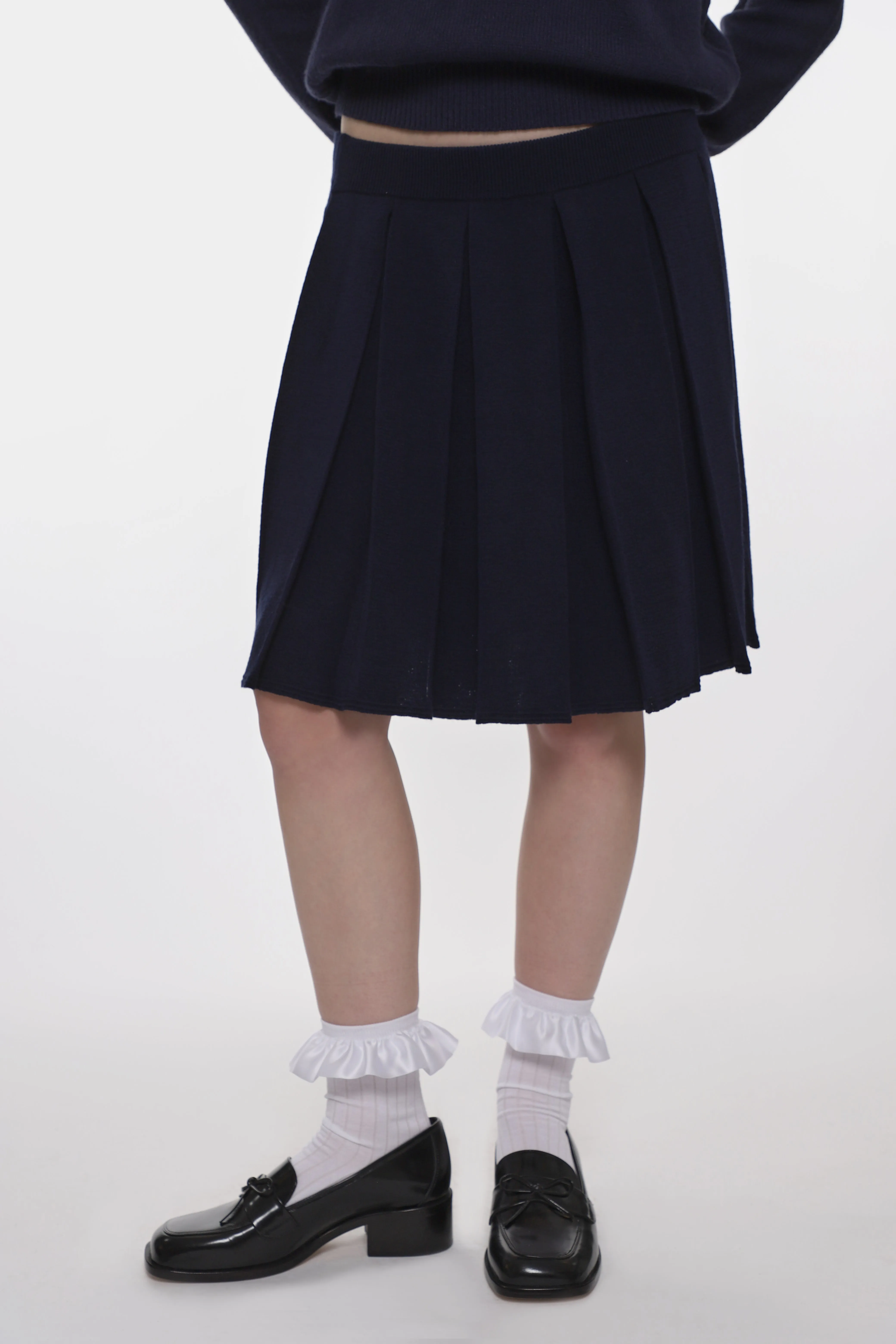 FISHERS SKIRT IN NAVY sold by Sandy Liang product image thumbnail 3