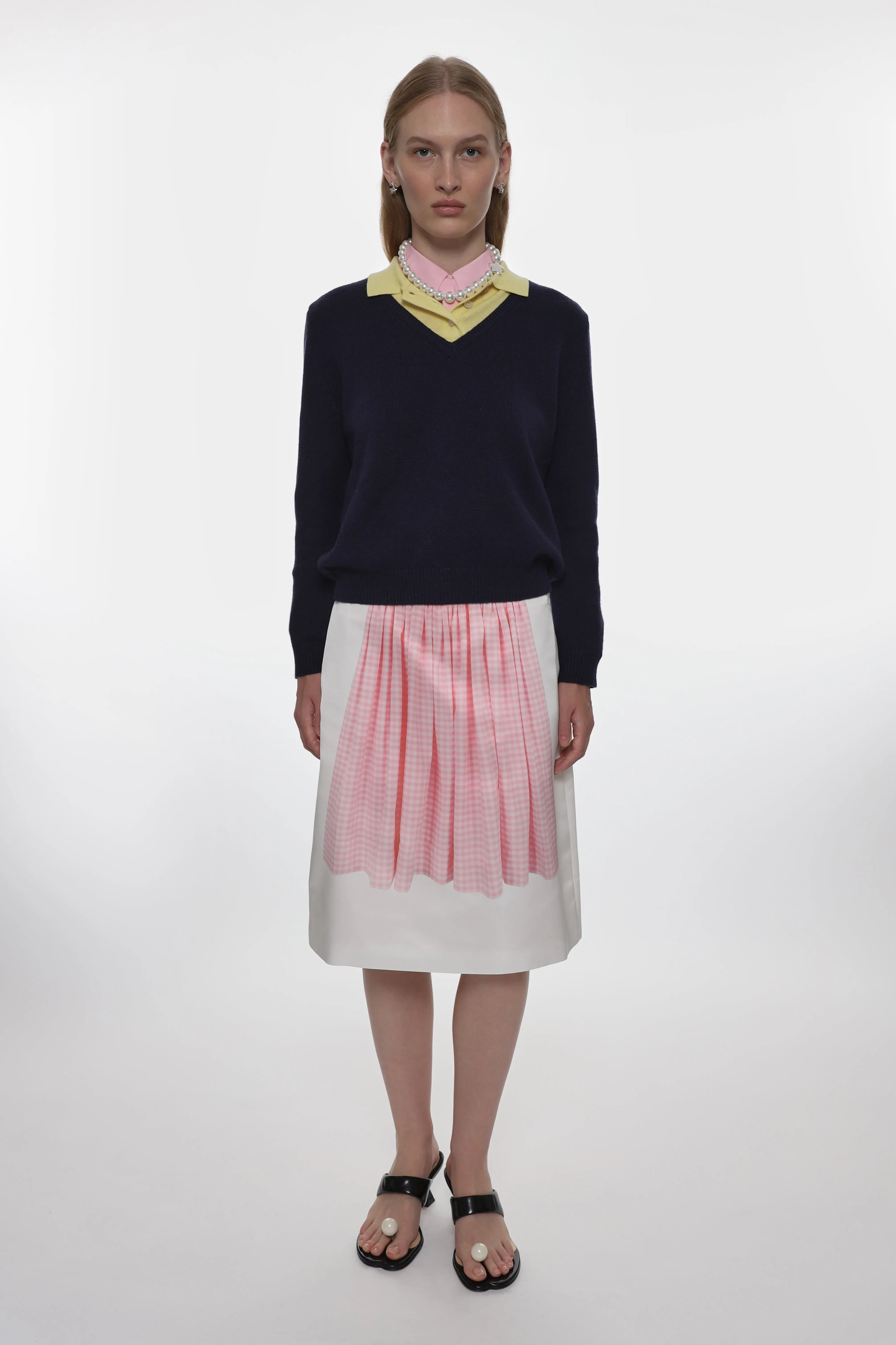 WESLEY SWEATER IN NAVY sold by Sandy Liang product image thumbnail 4