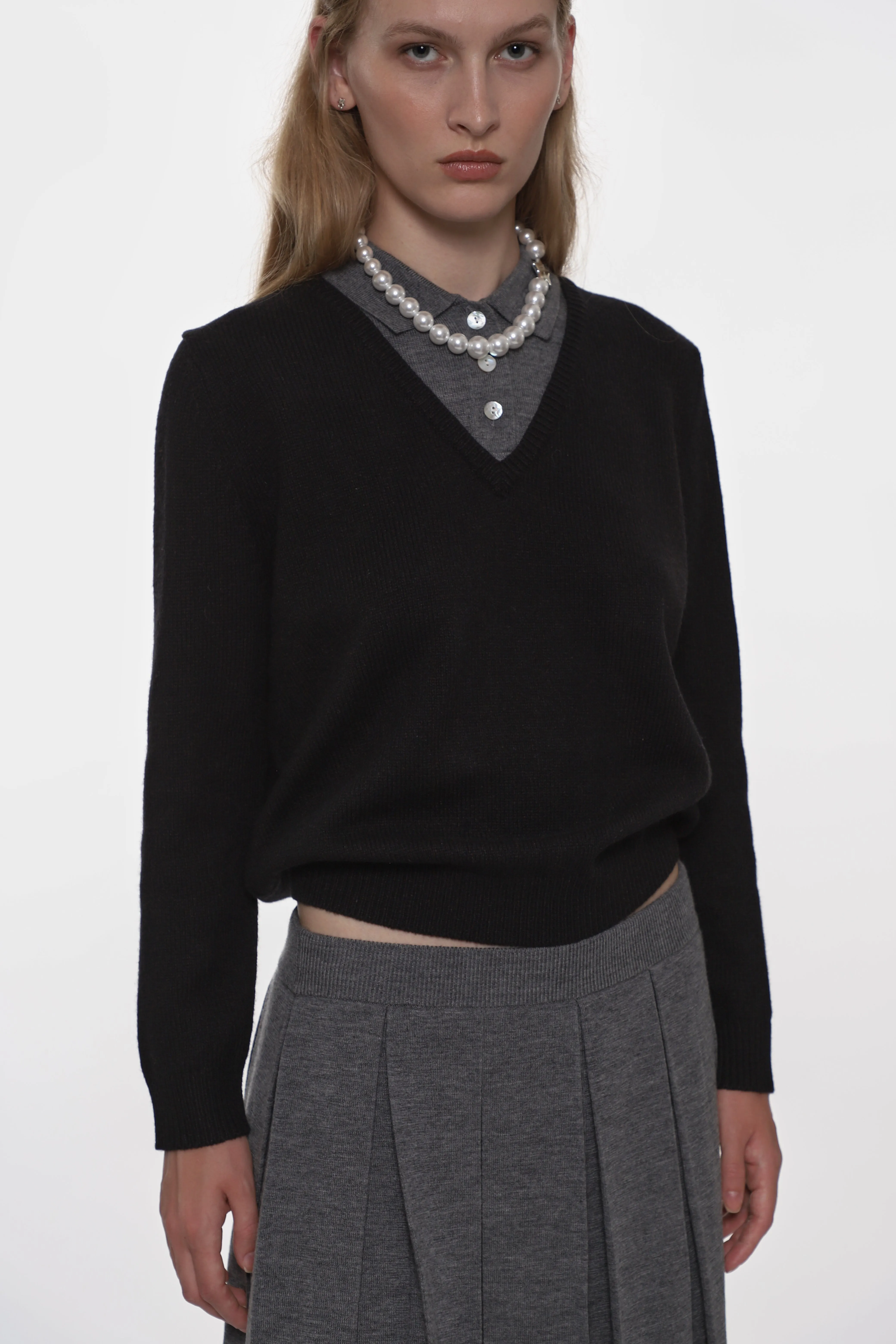 WESLEY SWEATER IN BLACK sold by Sandy Liang product image thumbnail 3