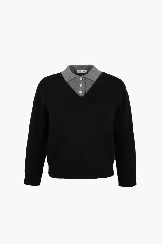 WESLEY SWEATER IN BLACK sold by Sandy Liang