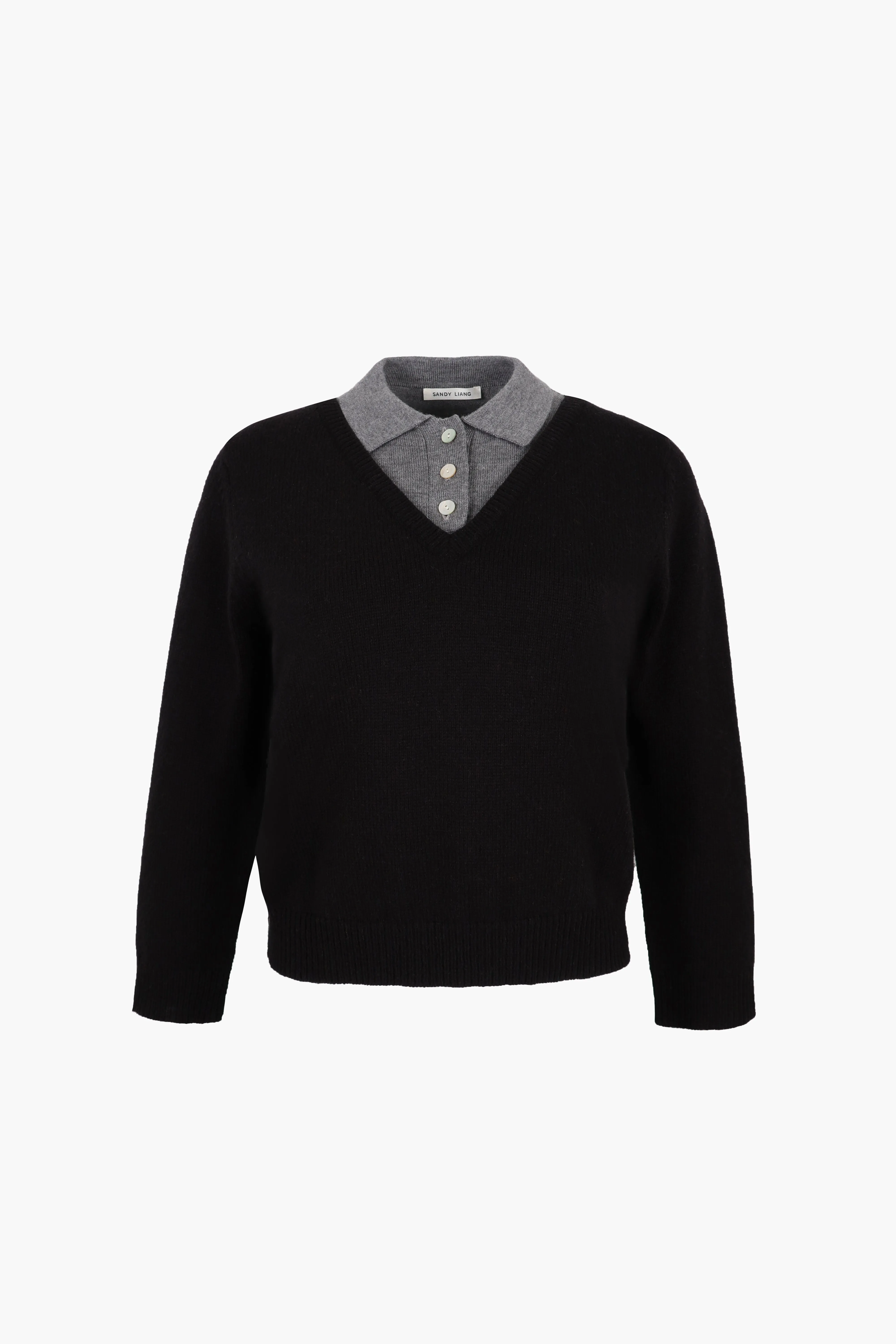 WESLEY SWEATER IN BLACK sold by Sandy Liang
