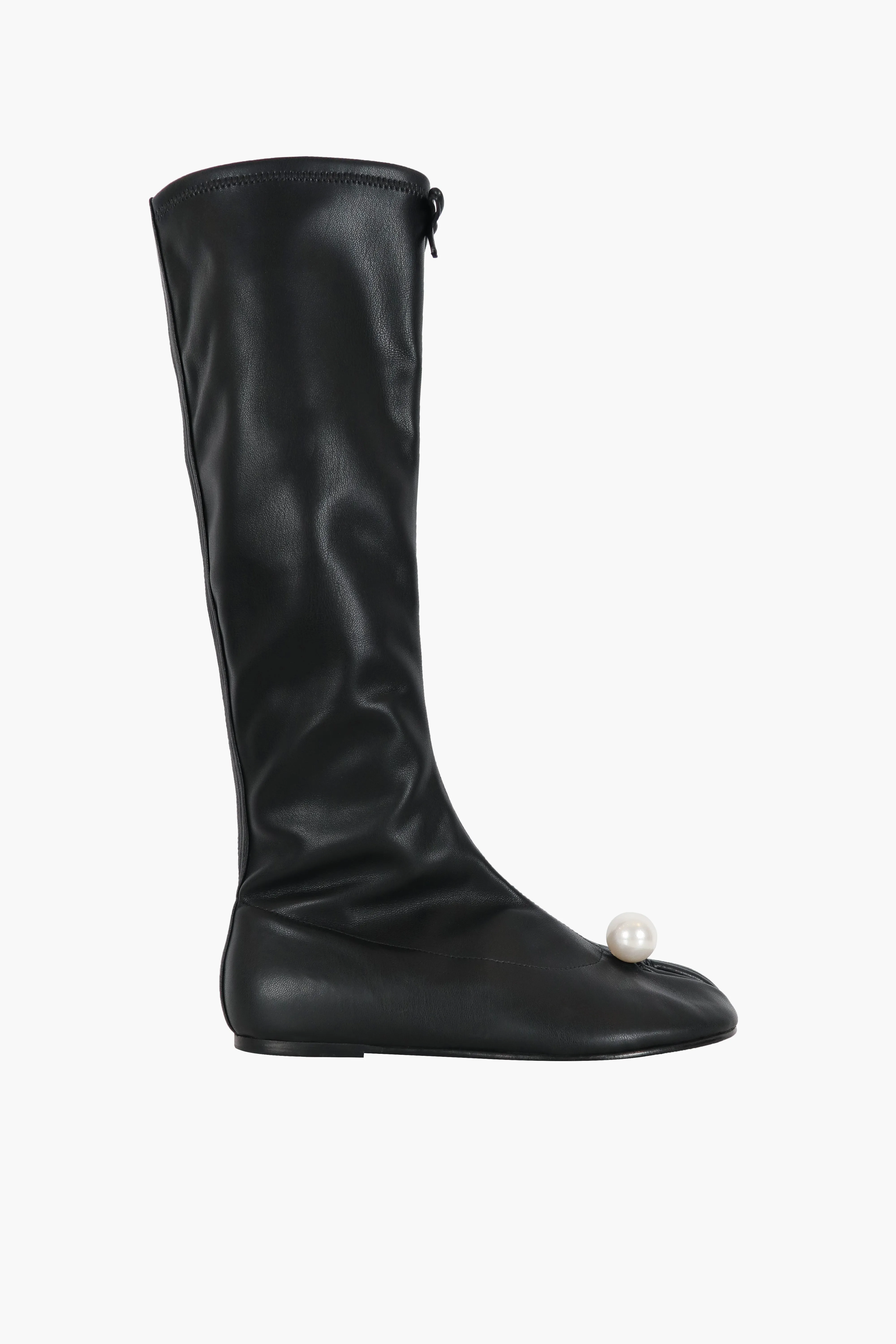 PEARL SOCK BOOT IN BLACK sold by Sandy Liang