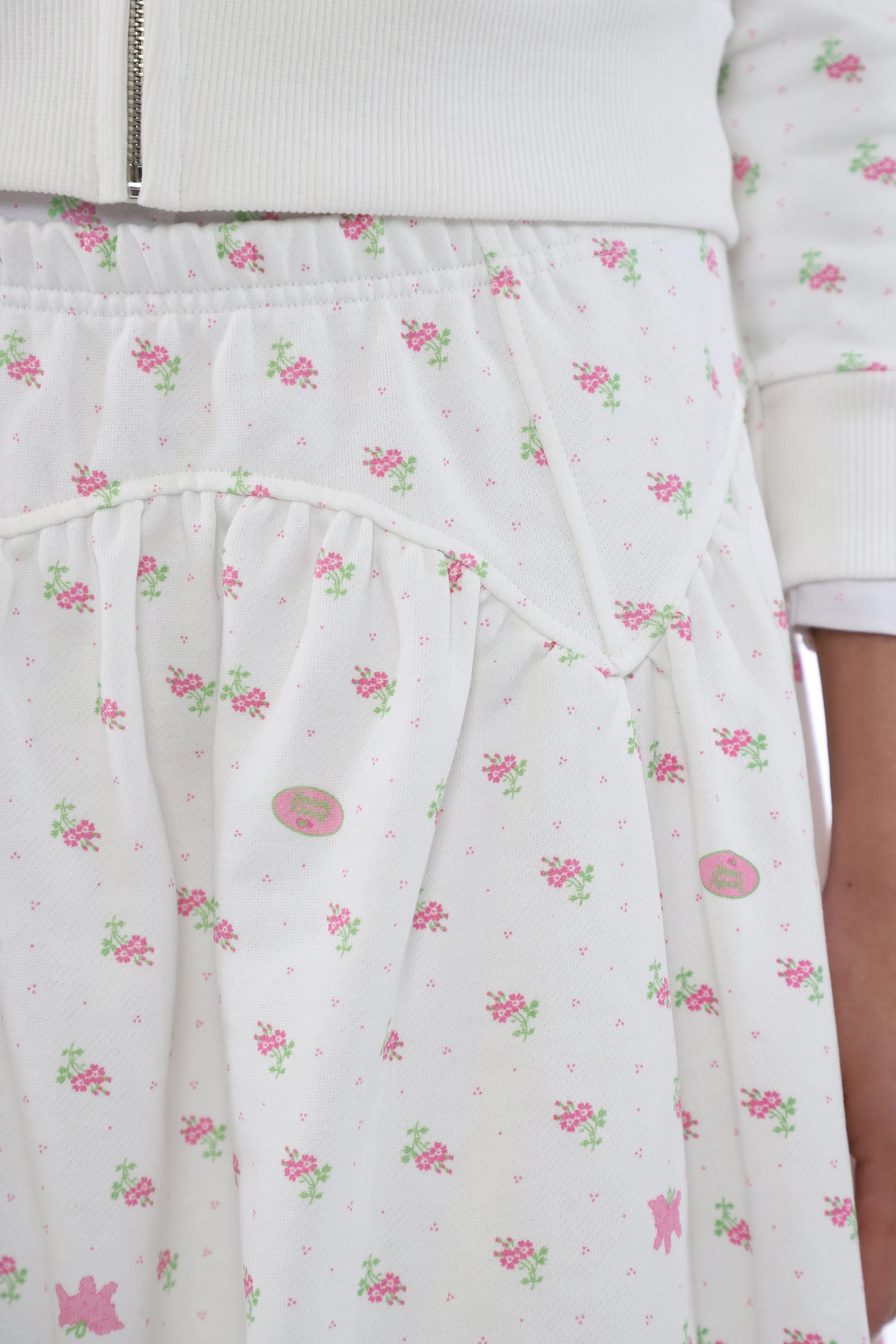 HOUSTON SKIRT IN WHITE EVIL FLORAL sold by Sandy Liang product image thumbnail 4