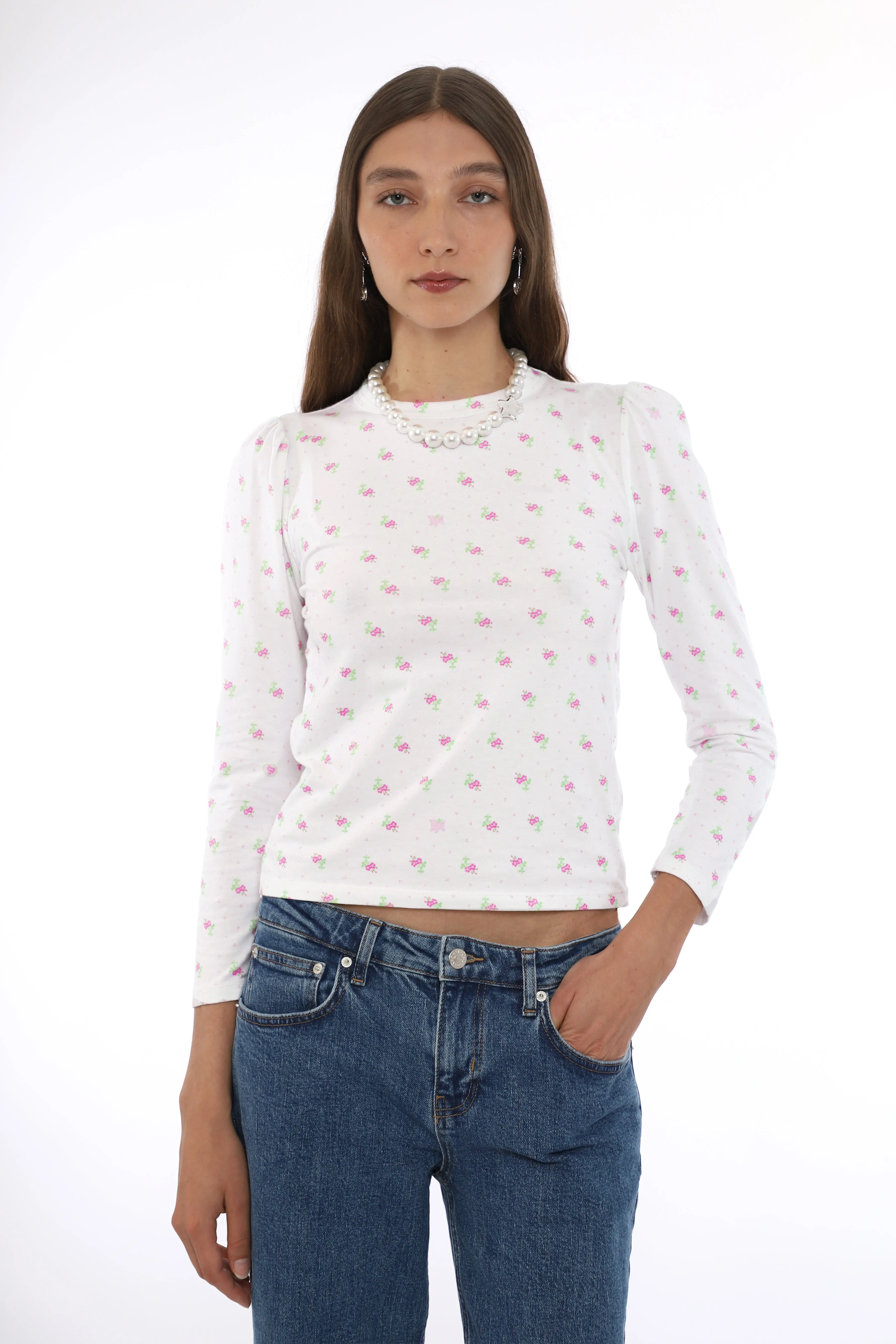 NAP TOP IN EVIL FLORAL sold by Sandy Liang product image thumbnail 5