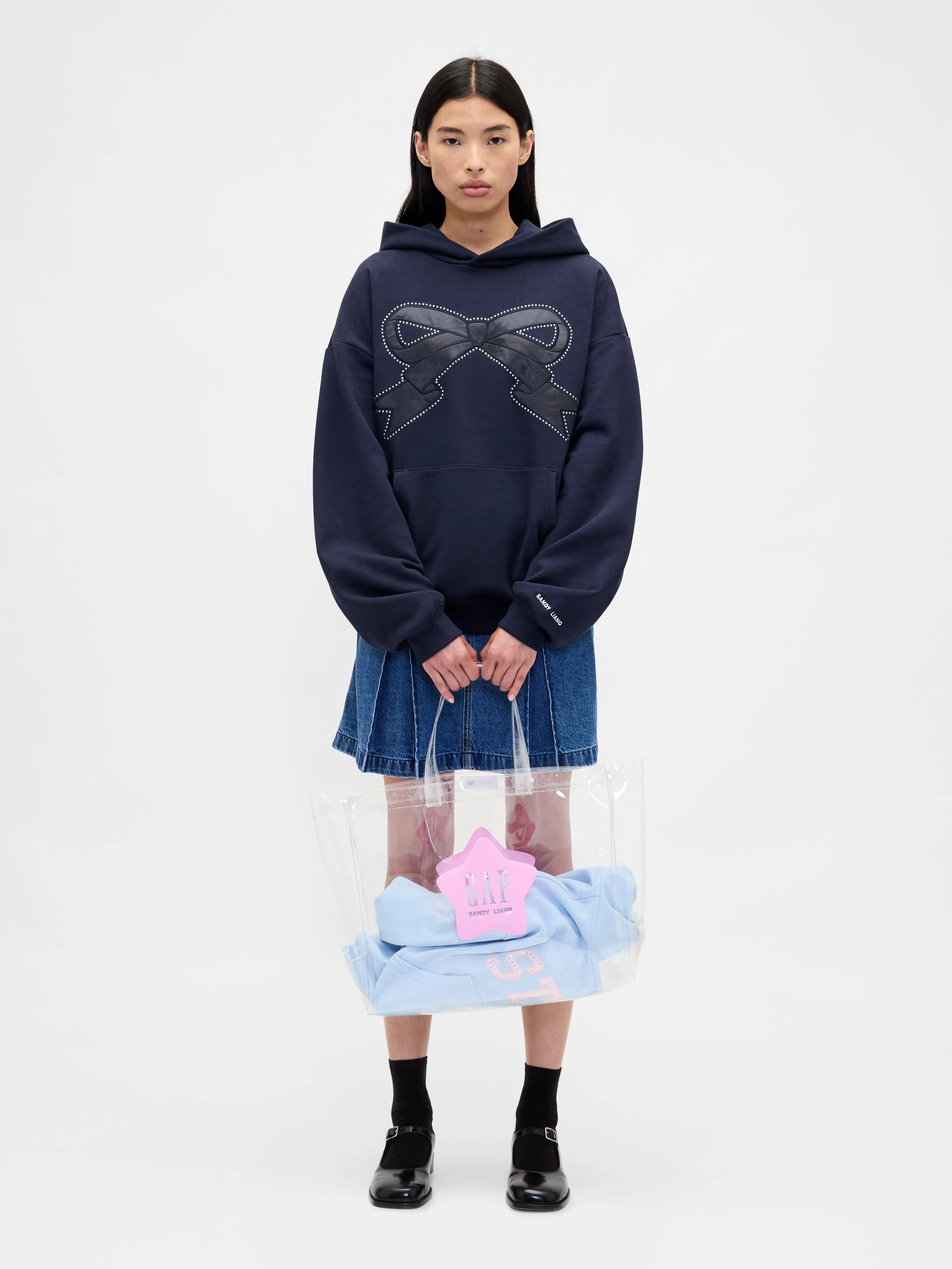 HEAVYWEIGHT BOW OVERSIZED HOODIE sold by Sandy Liang product image thumbnail 4