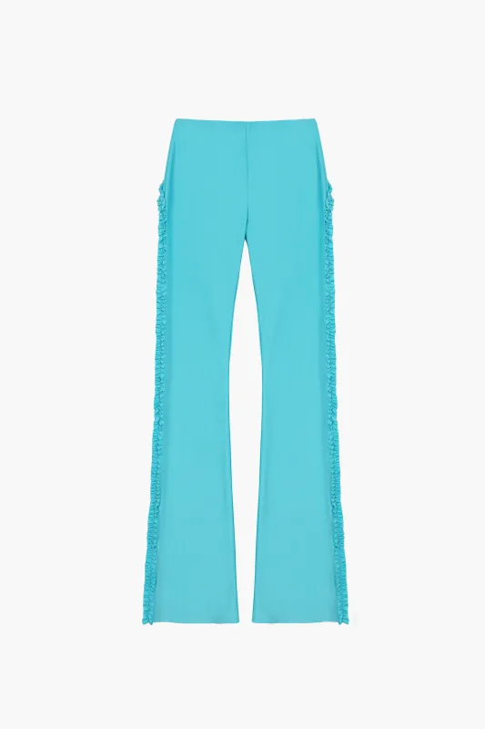 ABBEY PANT IN AQUA sold by Sandy Liang