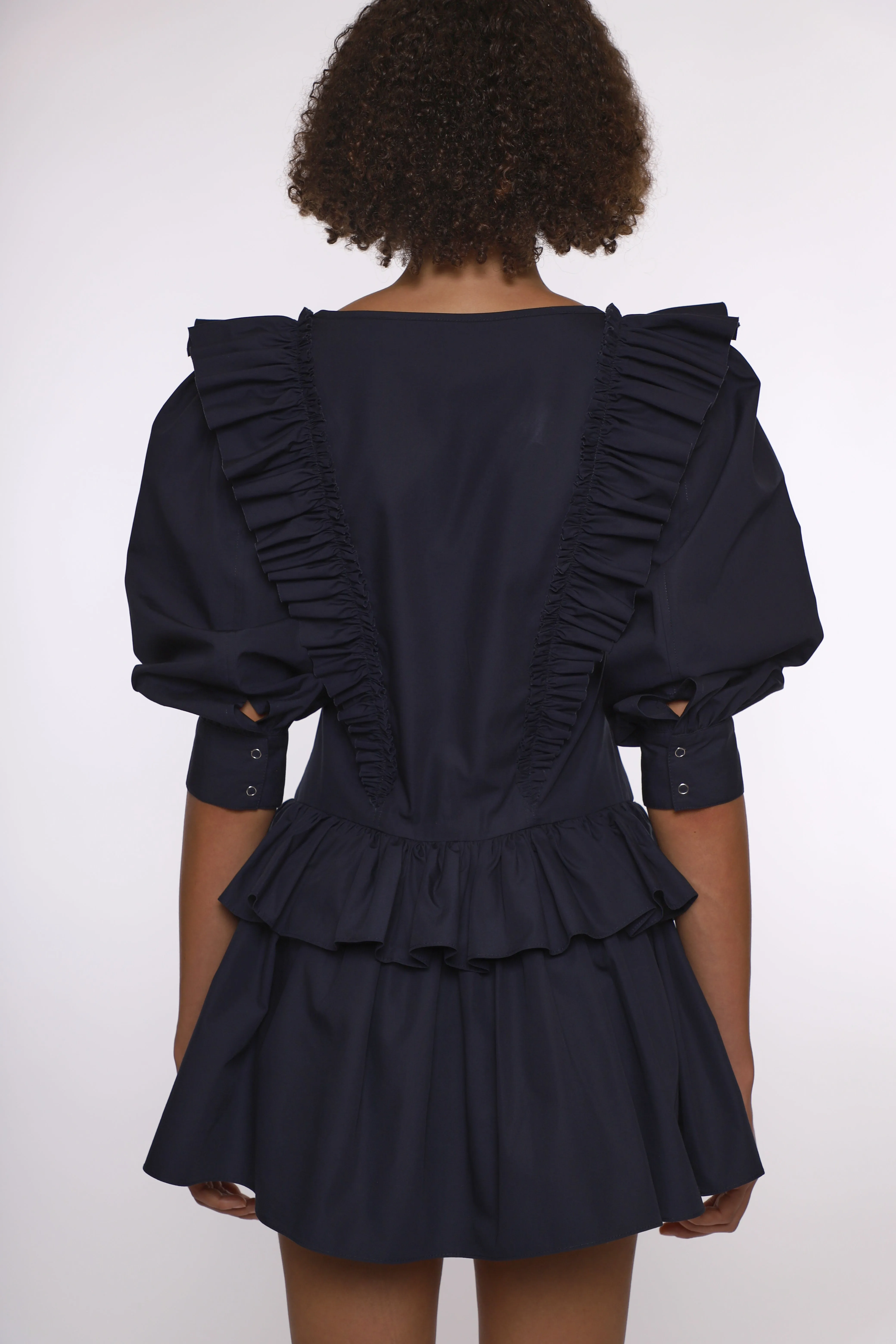 CALLIE DRESS IN NAVY sold by Sandy Liang product image thumbnail 5