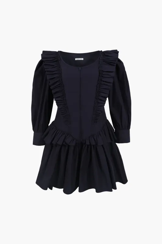 CALLIE DRESS IN NAVY sold by Sandy Liang