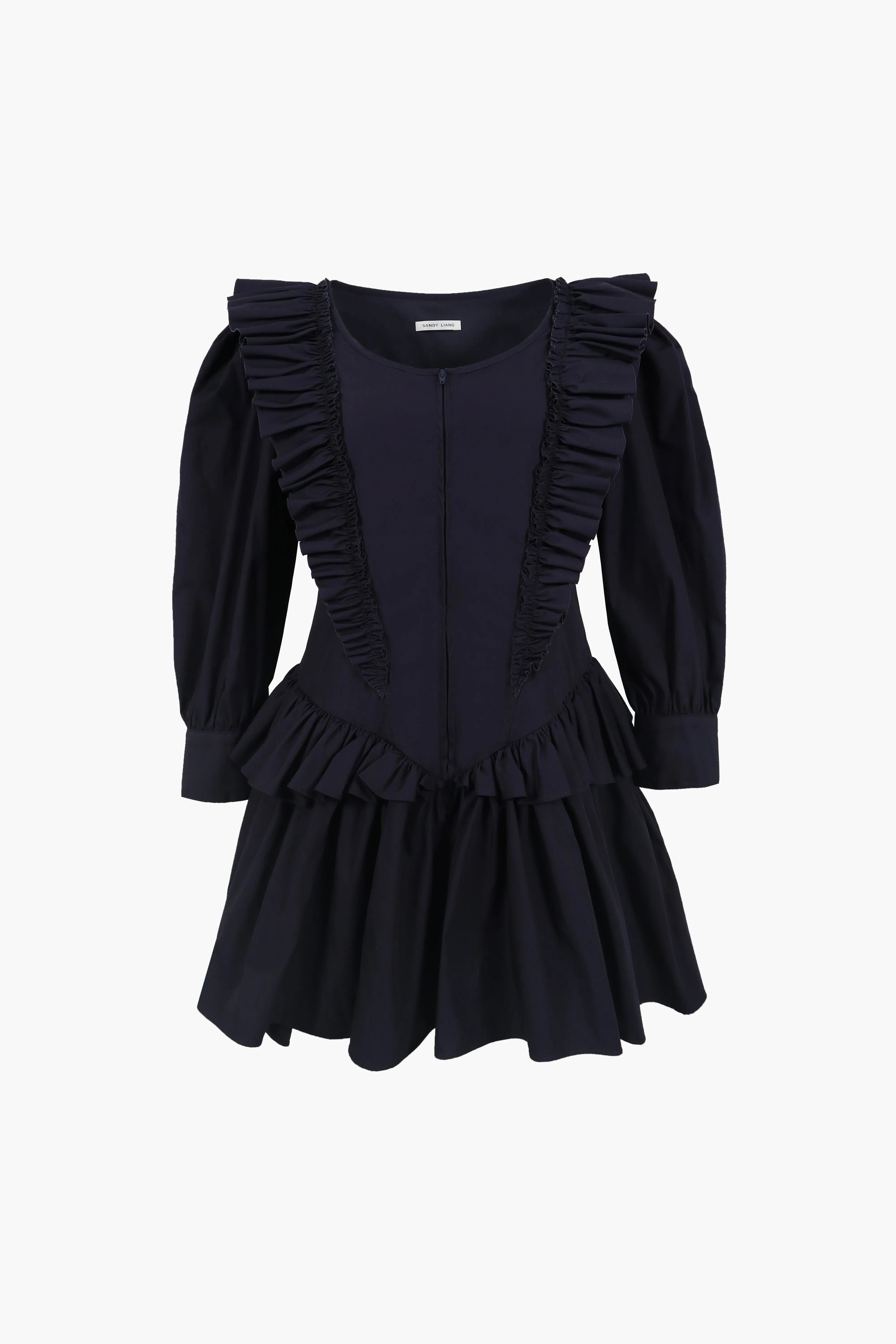 CALLIE DRESS IN NAVY sold by Sandy Liang