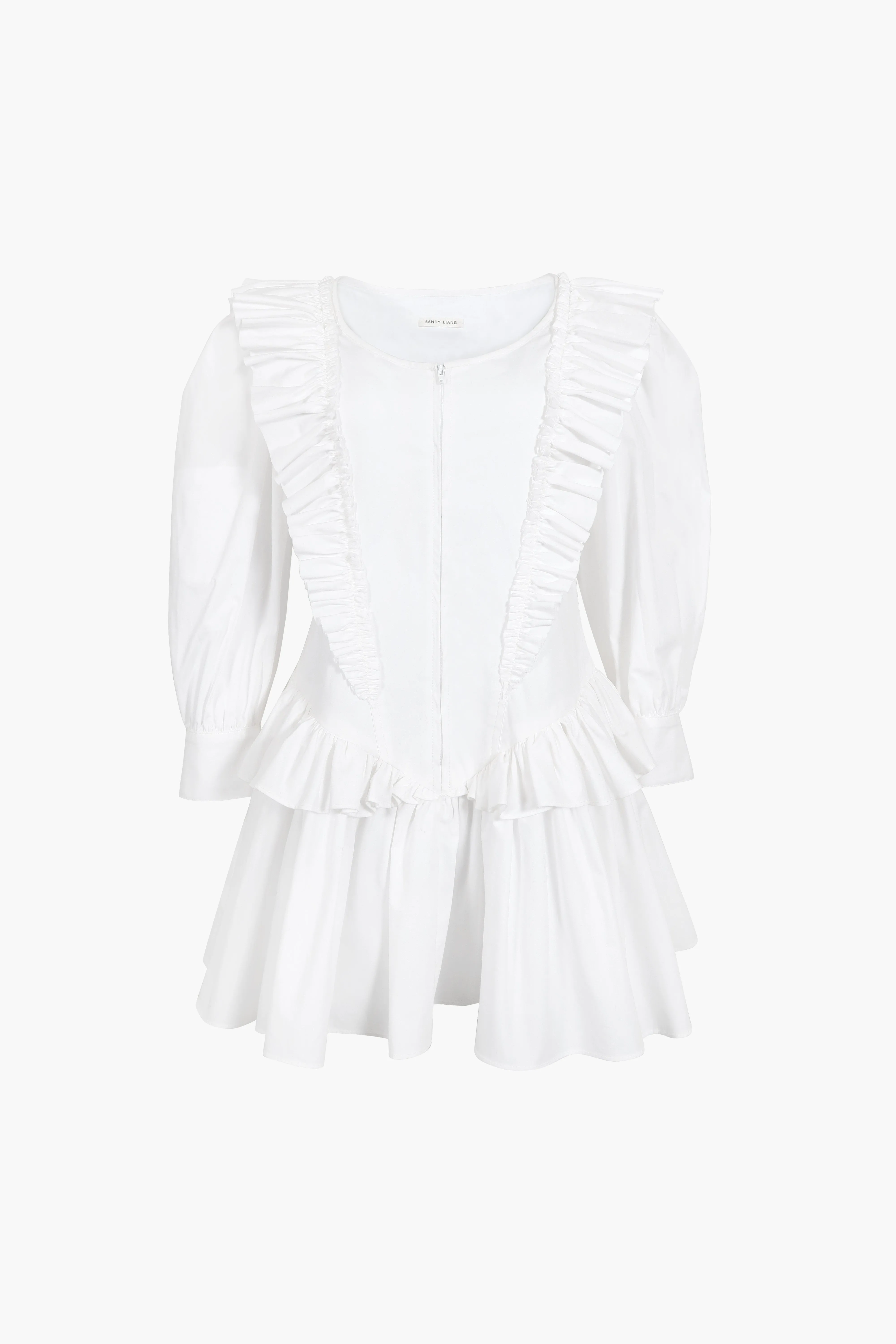 CALLIE DRESS IN WHITE sold by Sandy Liang