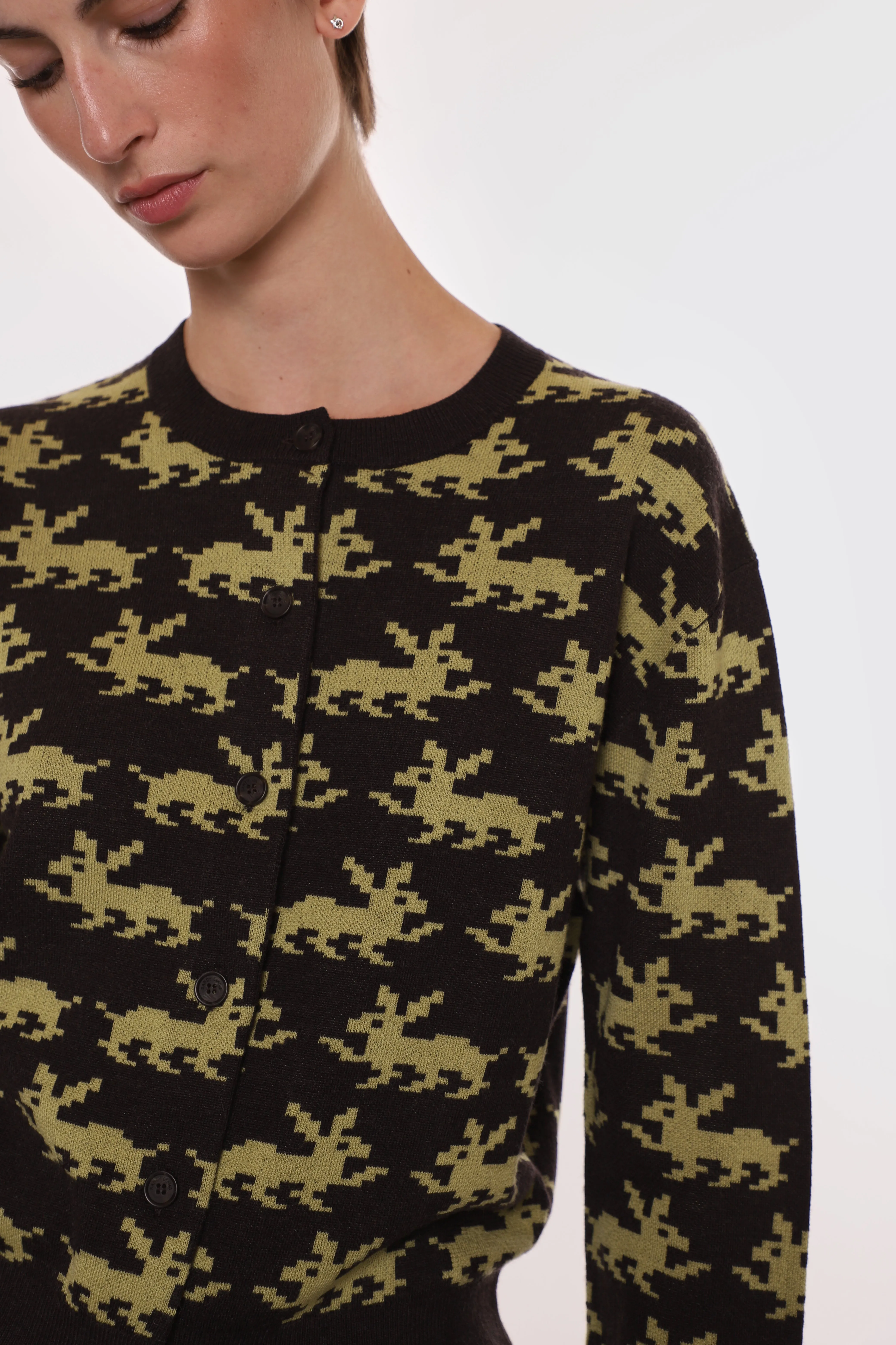 BOUCHETTE CARDIGAN IN BROWN sold by Sandy Liang product image thumbnail 4