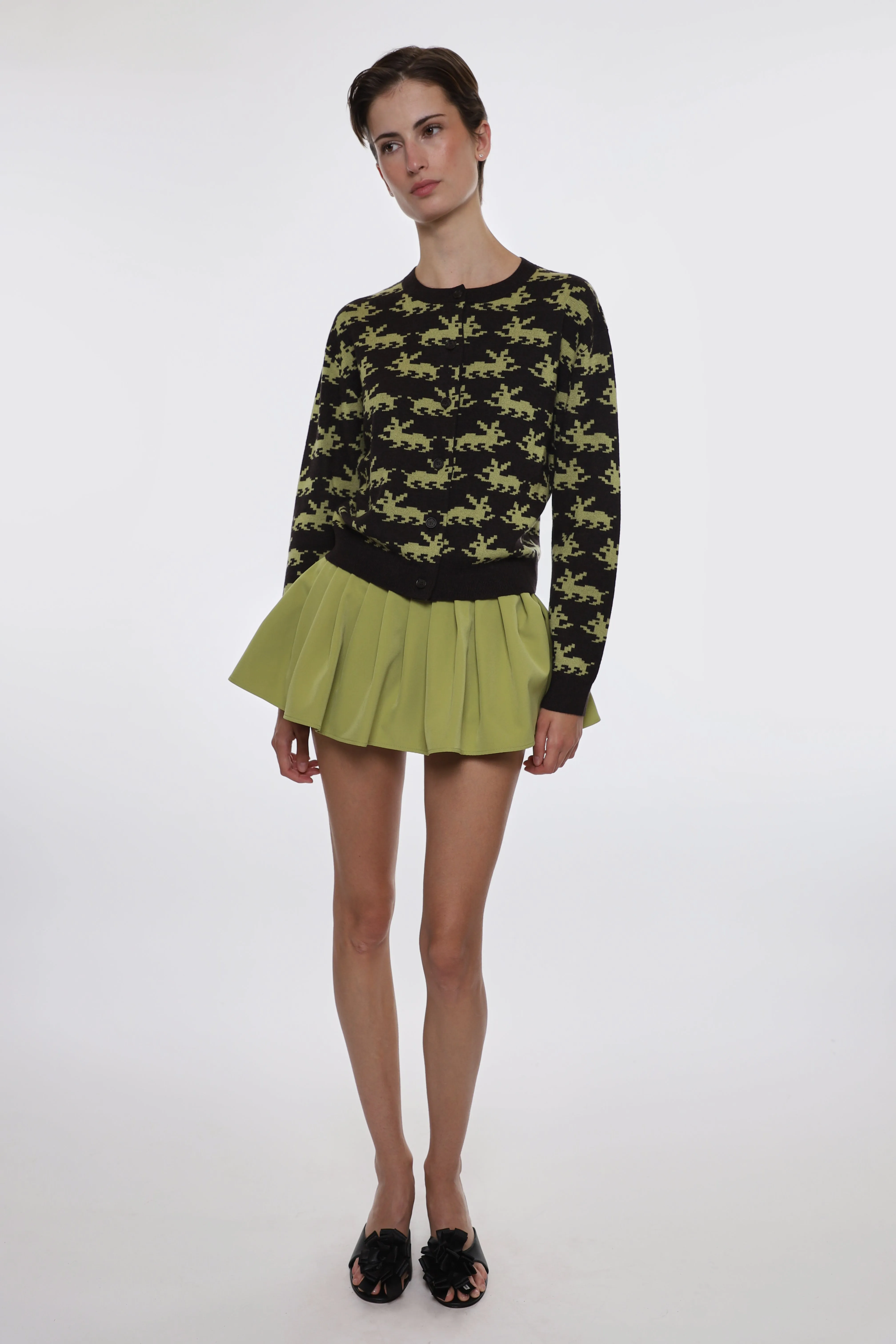 BOUCHETTE CARDIGAN IN BROWN sold by Sandy Liang product image thumbnail 2