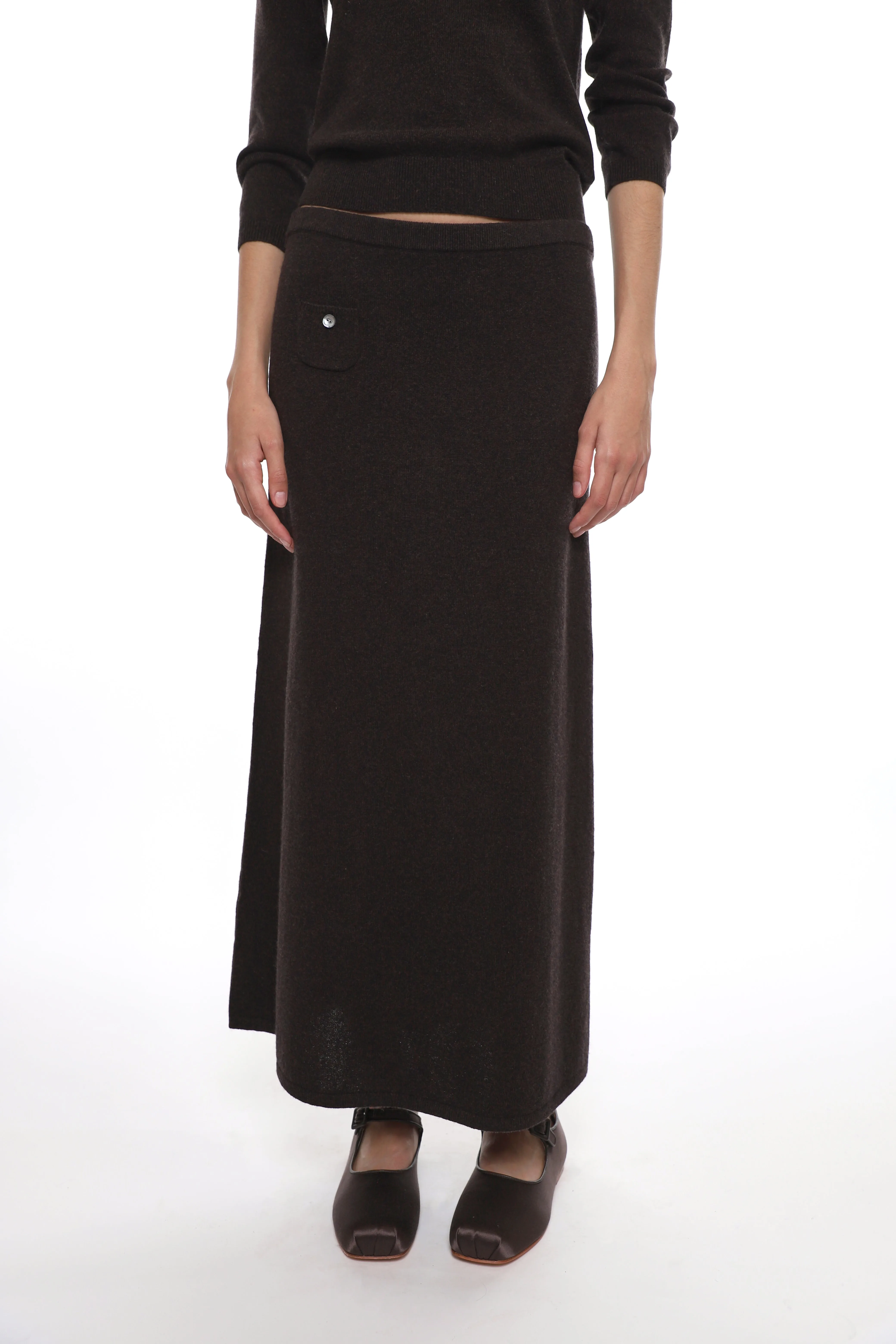 MYOS CASHMERE SKIRT IN BROWN sold by Sandy Liang product image thumbnail 3