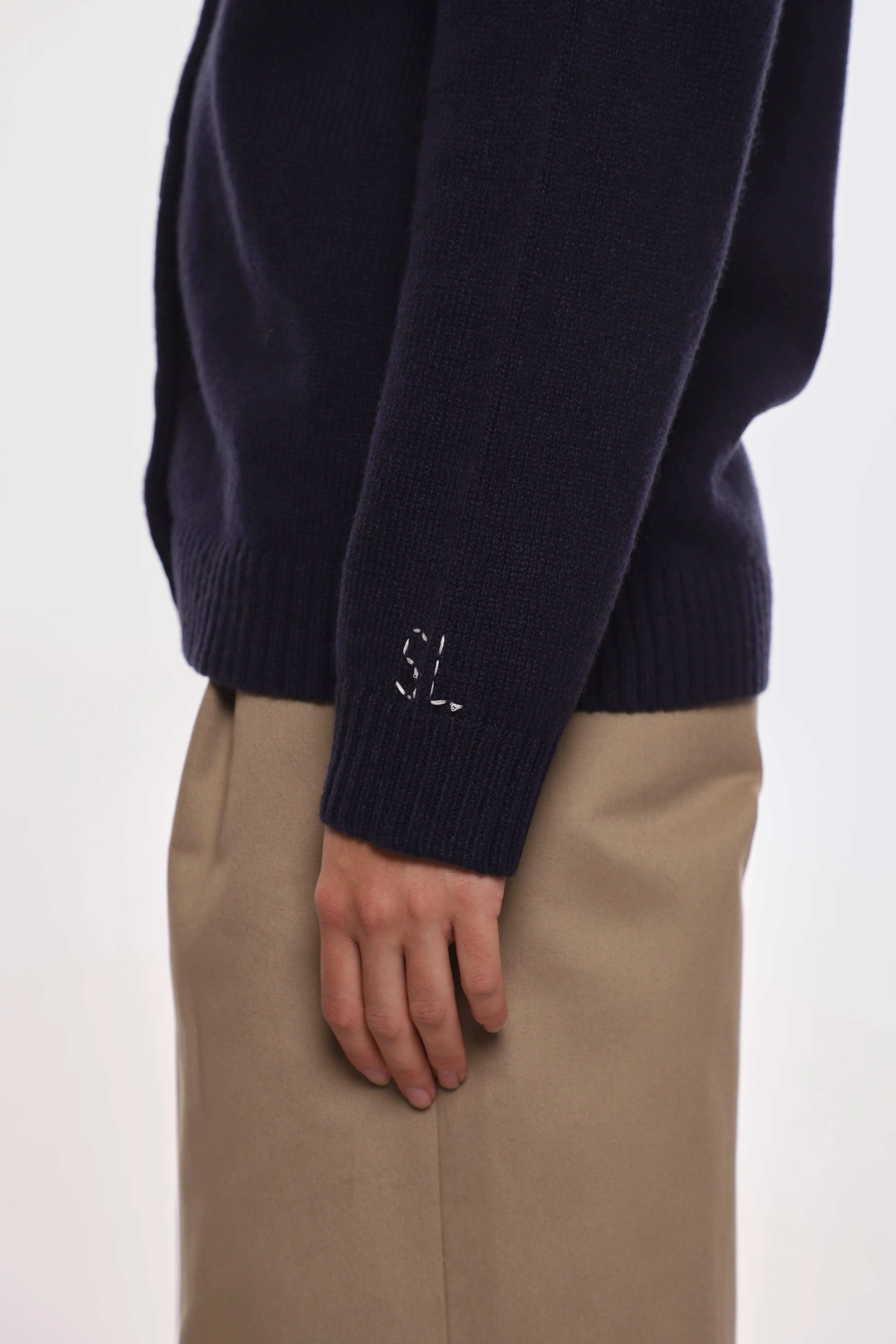 KODA CARDIGAN IN NAVY sold by Sandy Liang product image thumbnail 5