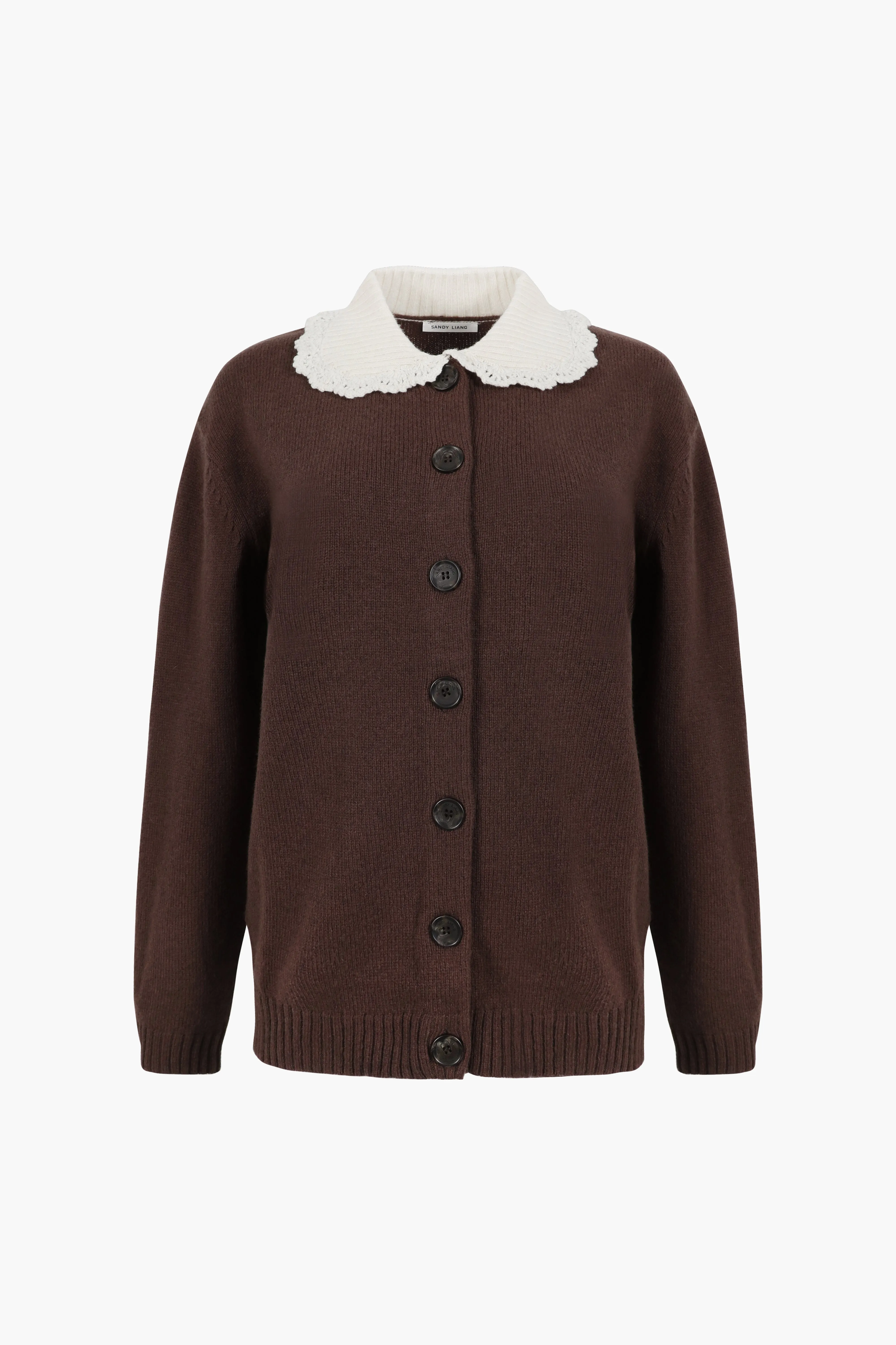 KODA CARDIGAN IN BROWN sold by Sandy Liang