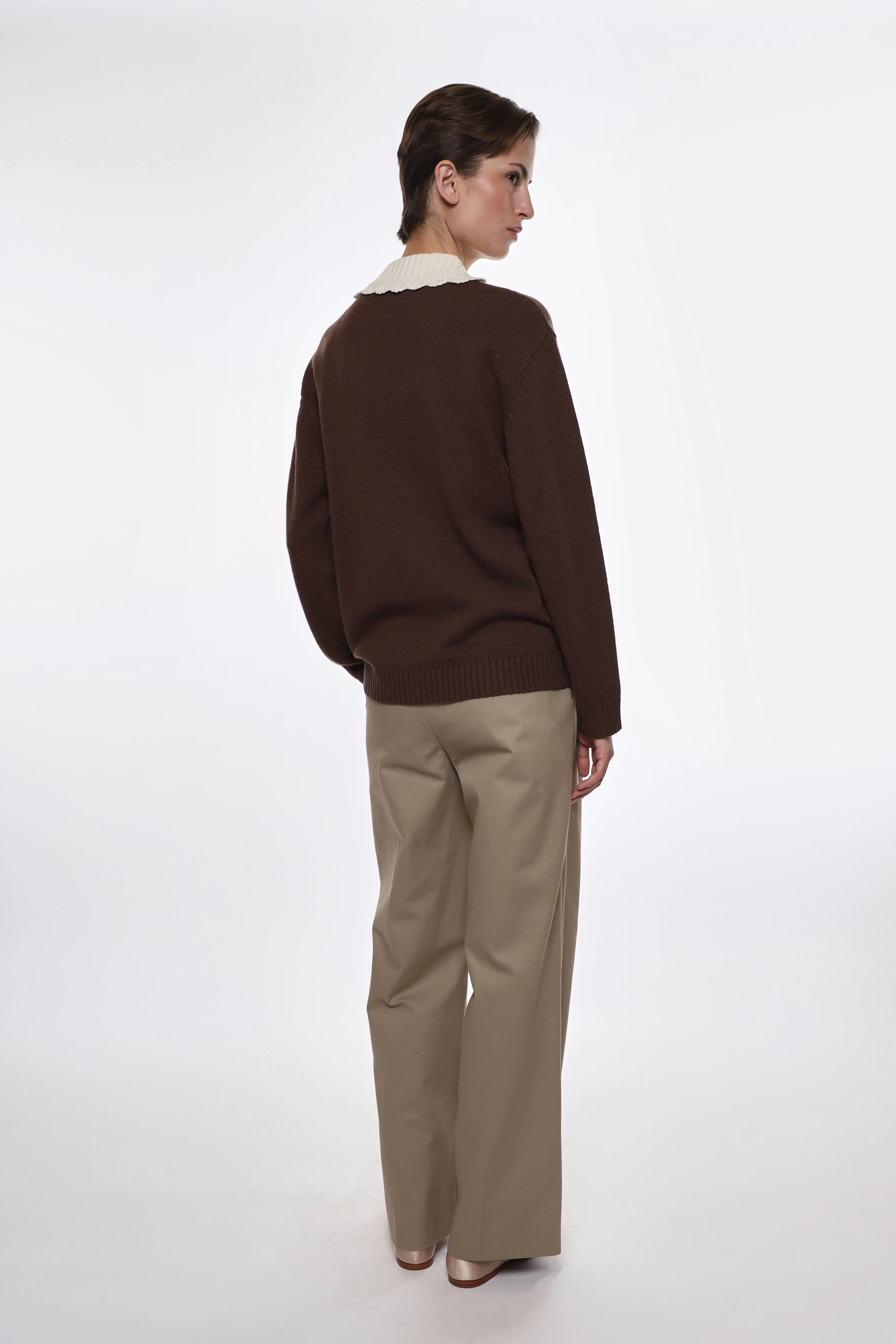 KODA CARDIGAN IN BROWN sold by Sandy Liang product image thumbnail 4