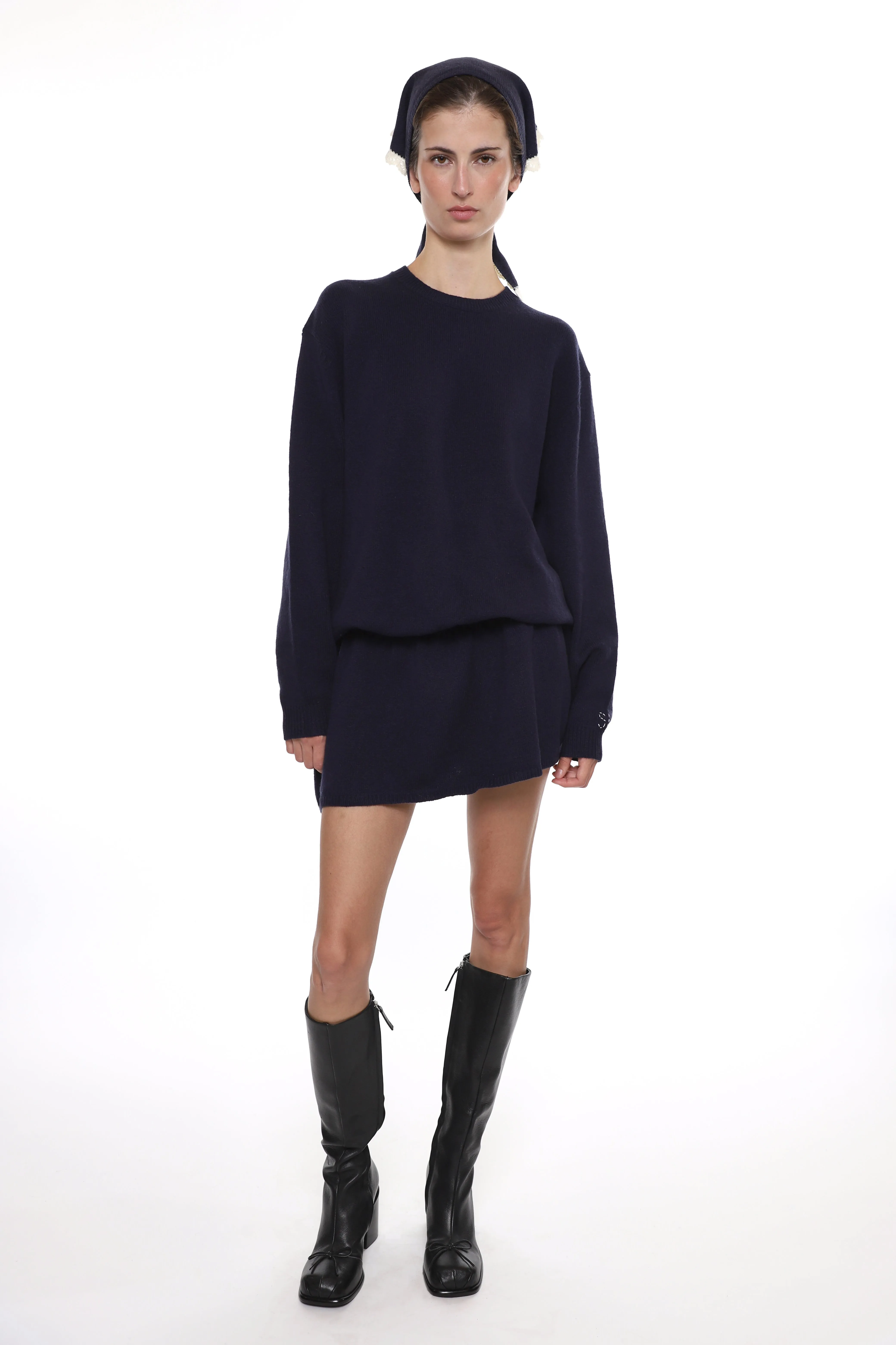 KAZIA KNIT DRESS IN NAVY sold by Sandy Liang product image thumbnail 2