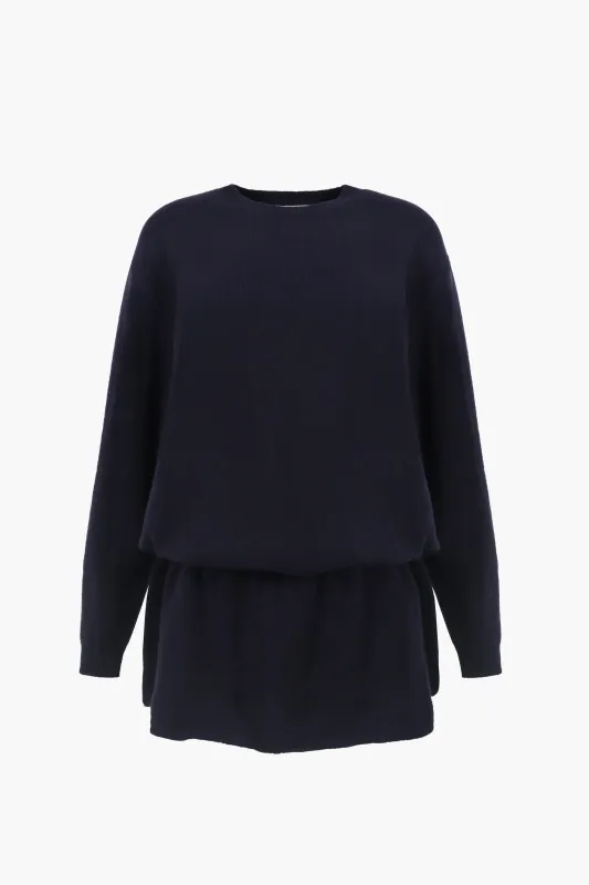 KAZIA KNIT DRESS IN NAVY sold by Sandy Liang