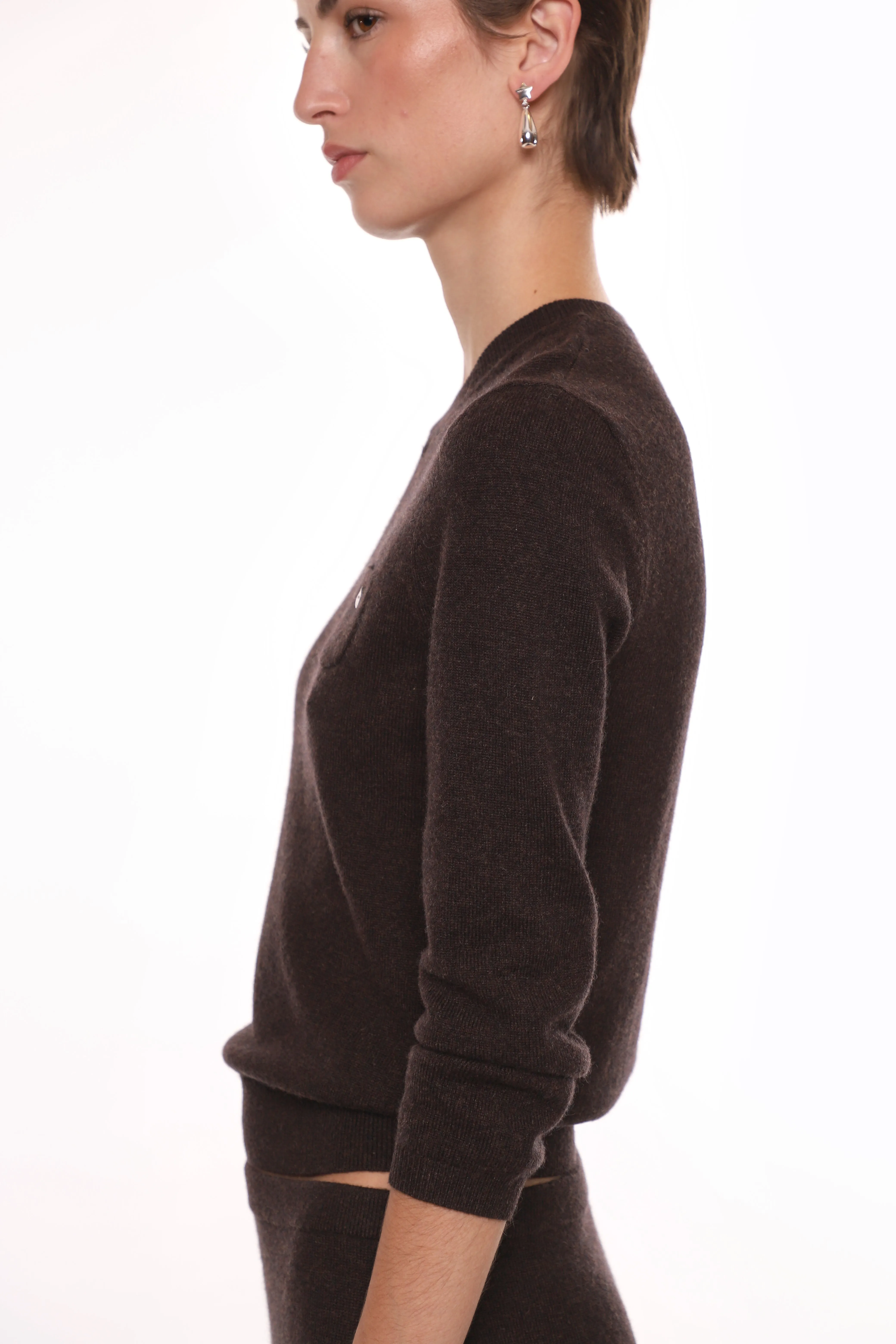 BISKY CASHMERE SWEATER IN BROWN sold by Sandy Liang product image thumbnail 5