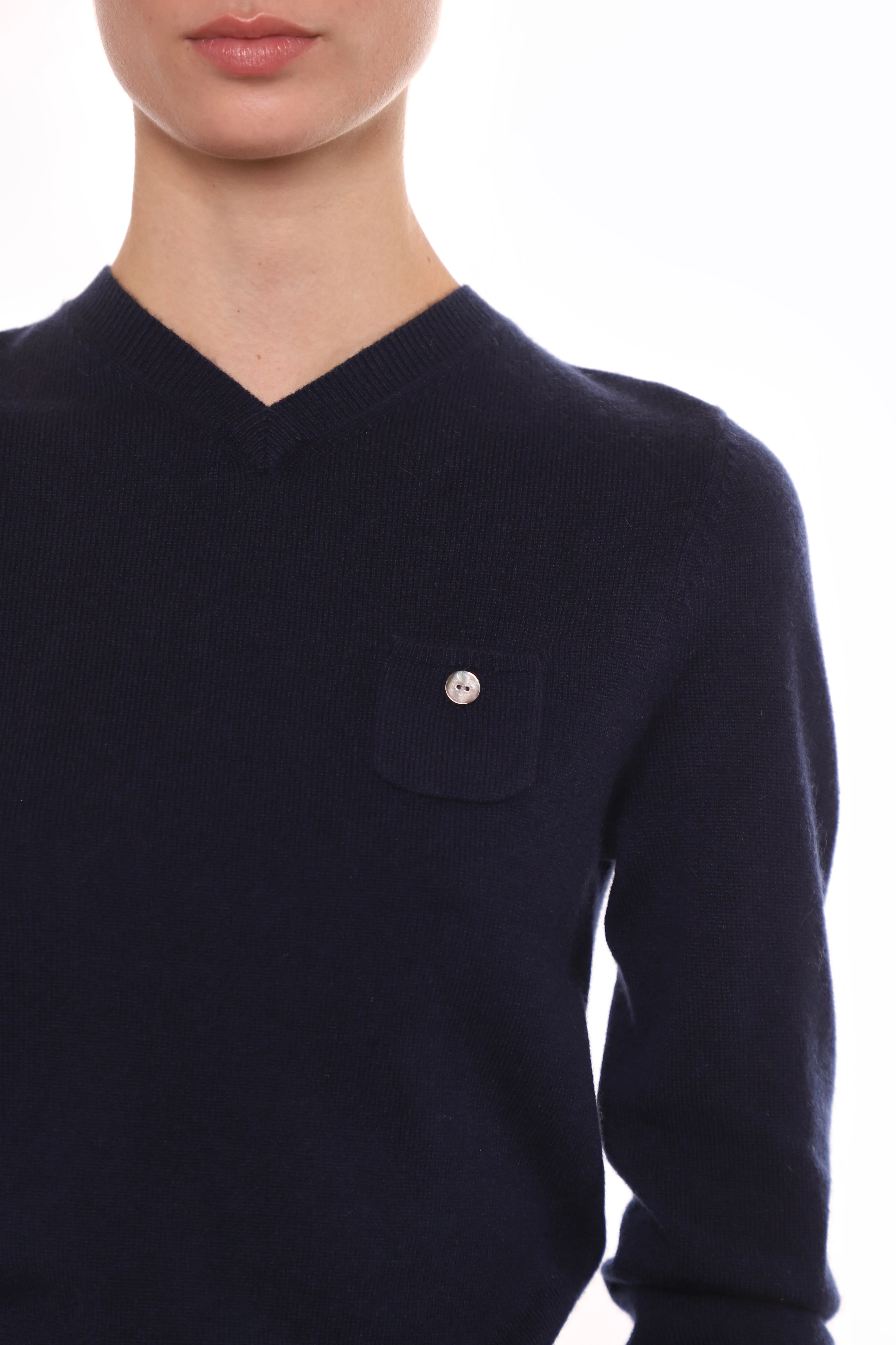 BISKY CASHMERE SWEATER IN NAVY sold by Sandy Liang product image thumbnail 3