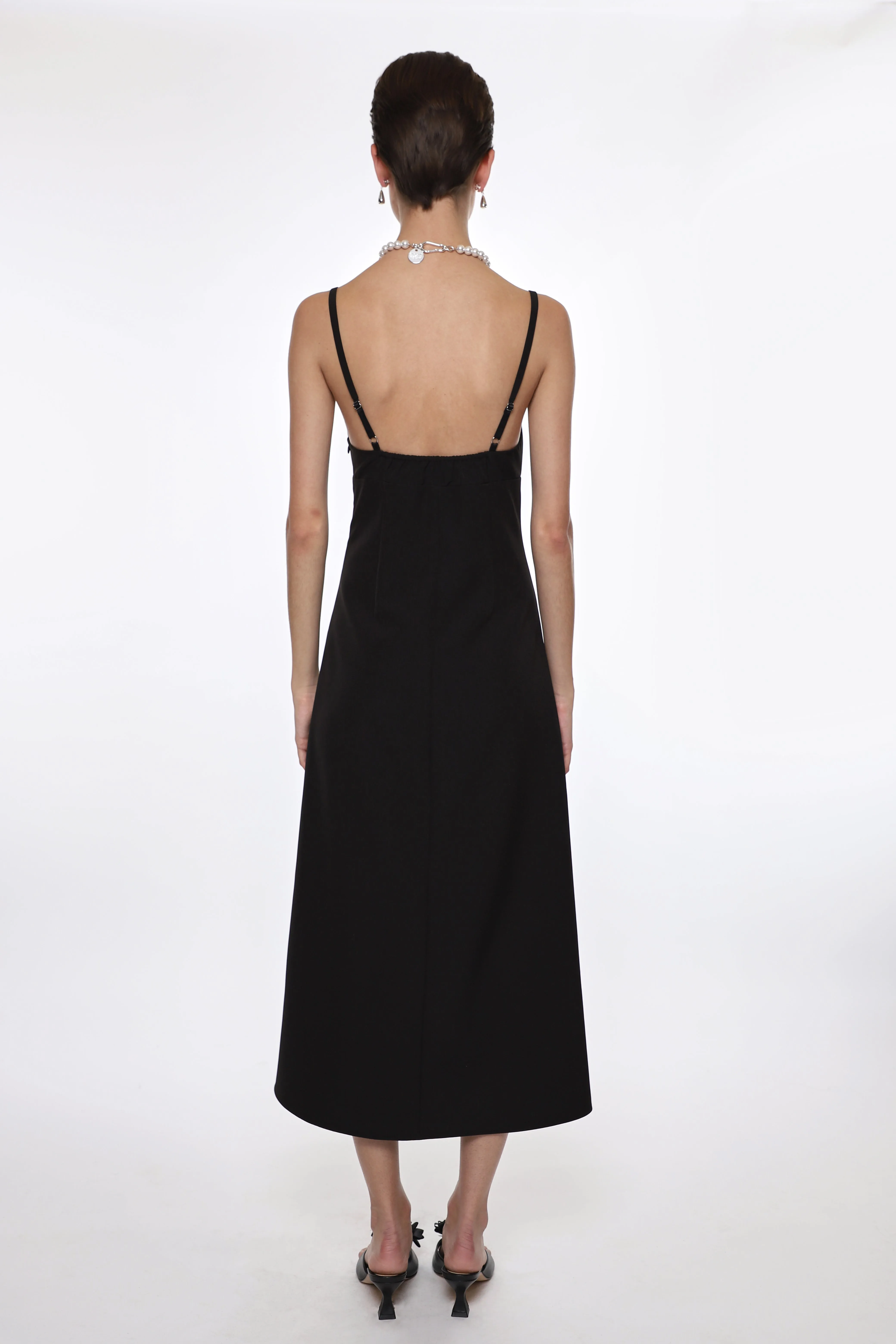 PILTON DRESS IN BLACK sold by Sandy Liang product image thumbnail 4