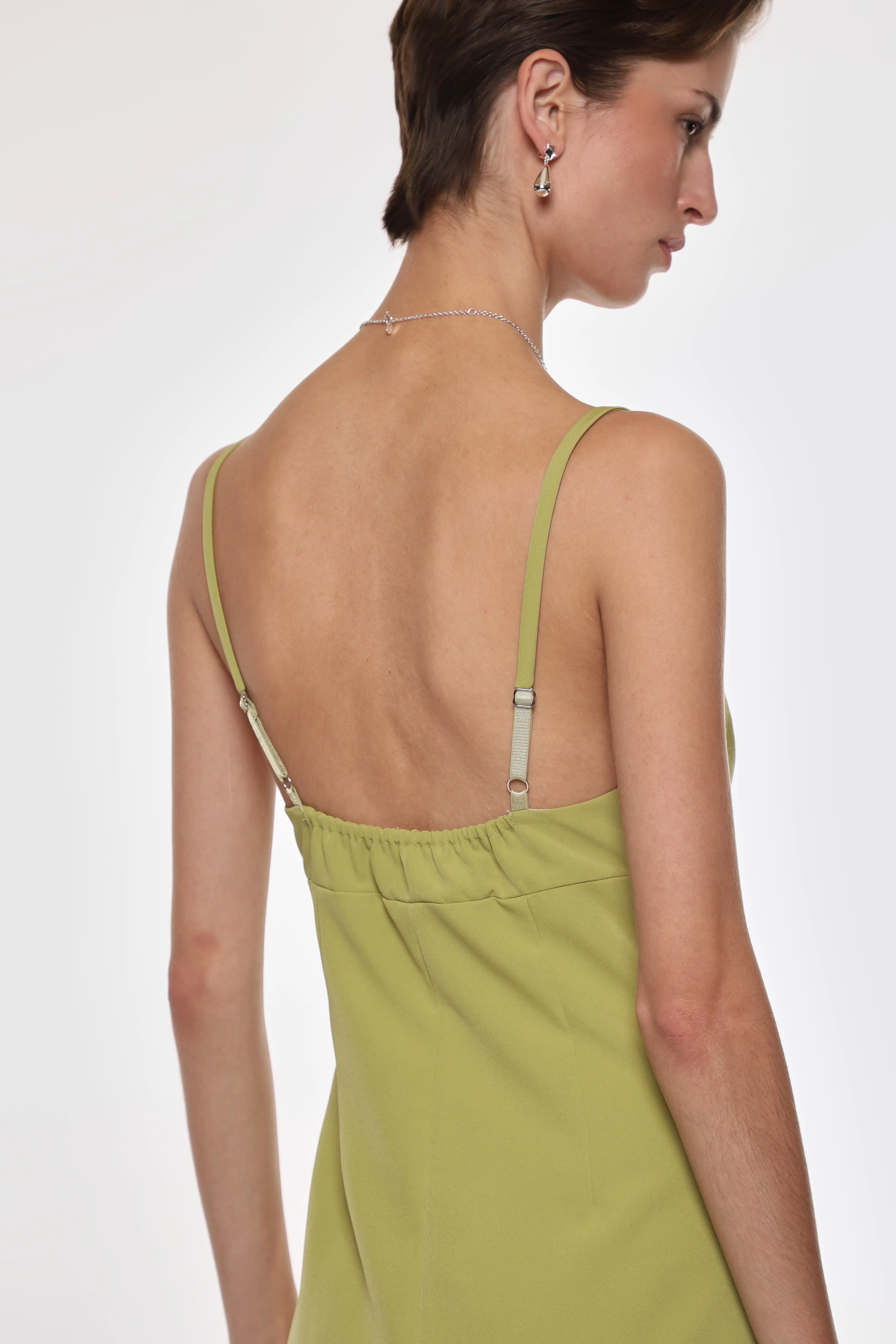 PILTON DRESS IN CHARTREUSE sold by Sandy Liang product image thumbnail 5