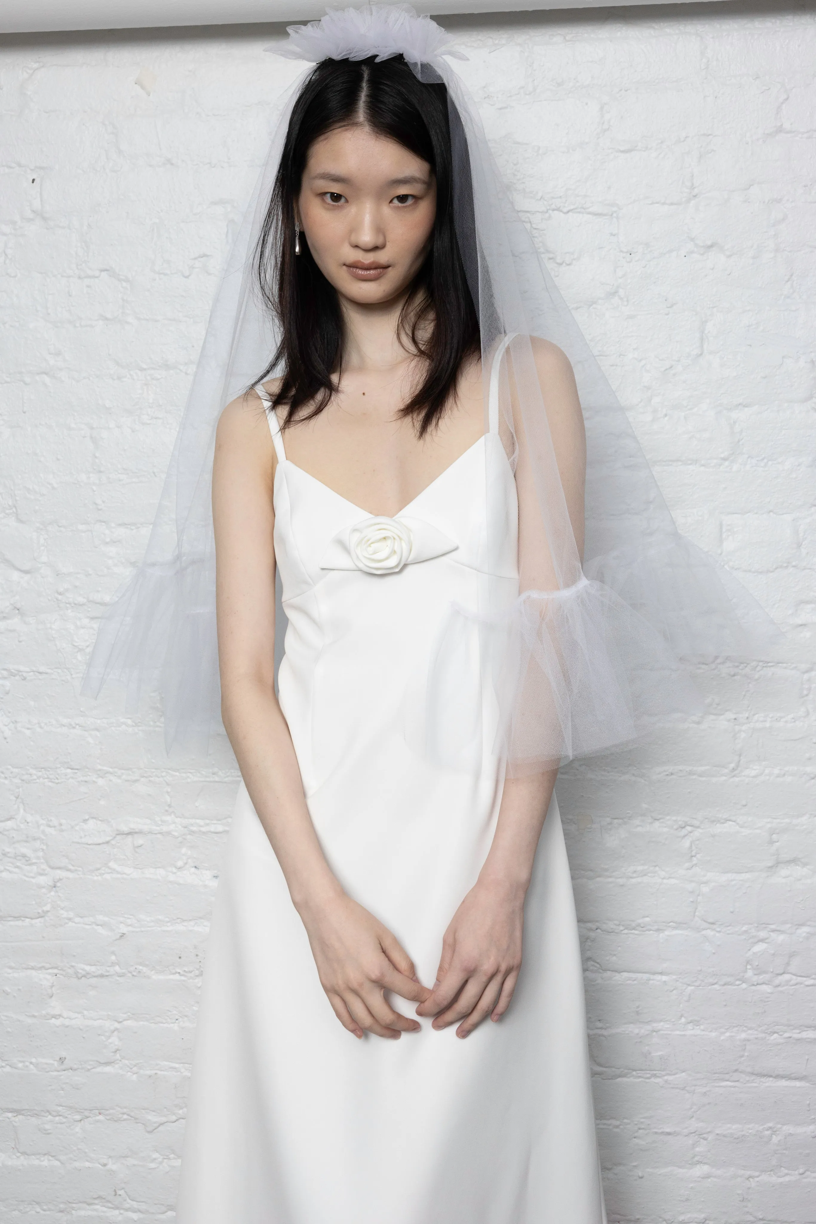 PILTON DRESS IN WHITE sold by Sandy Liang product image thumbnail 5