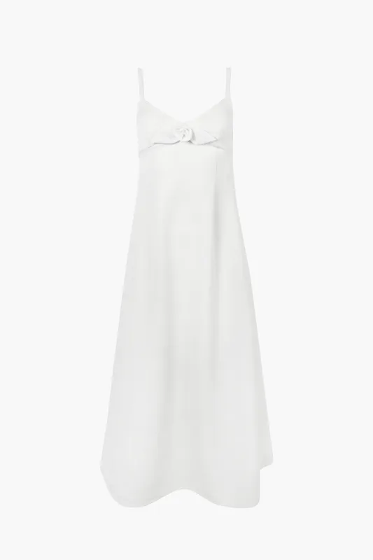 PILTON DRESS IN WHITE made by Sandy Liang