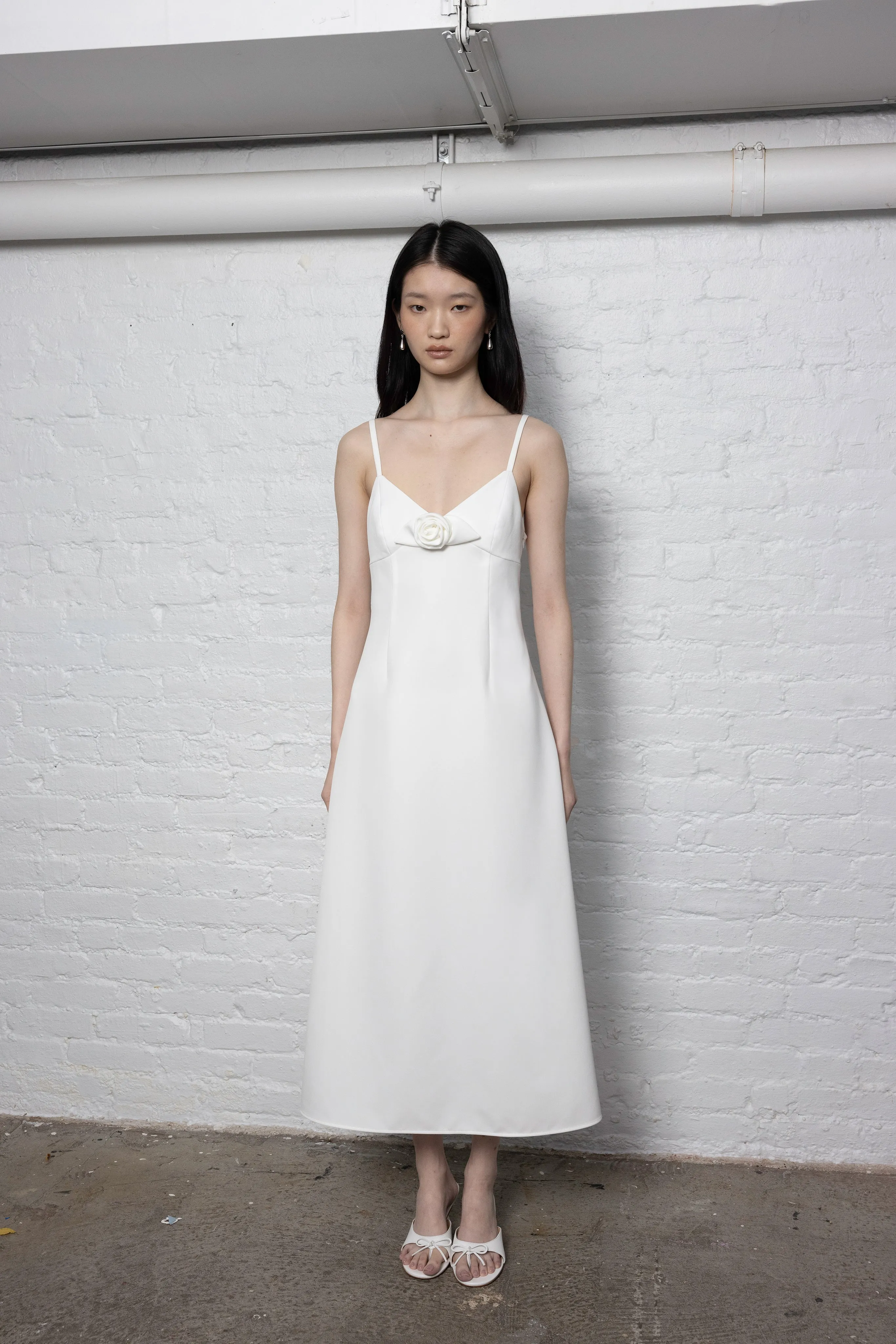PILTON DRESS IN WHITE sold by Sandy Liang product image thumbnail 2