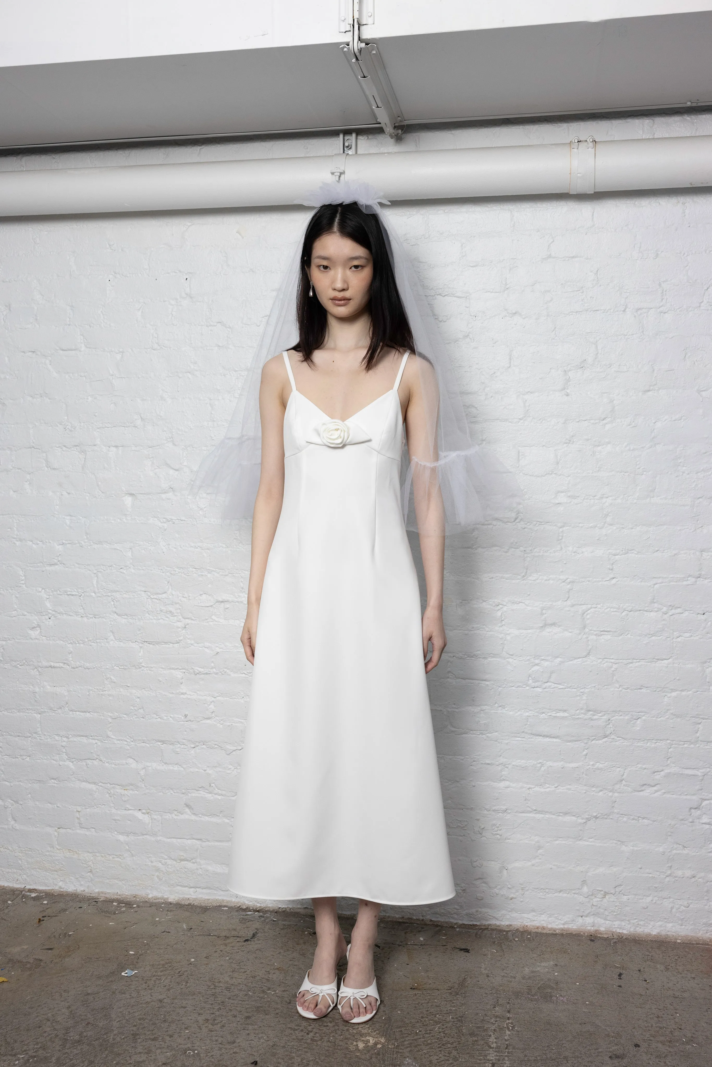 PILTON DRESS IN WHITE sold by Sandy Liang product image thumbnail 4