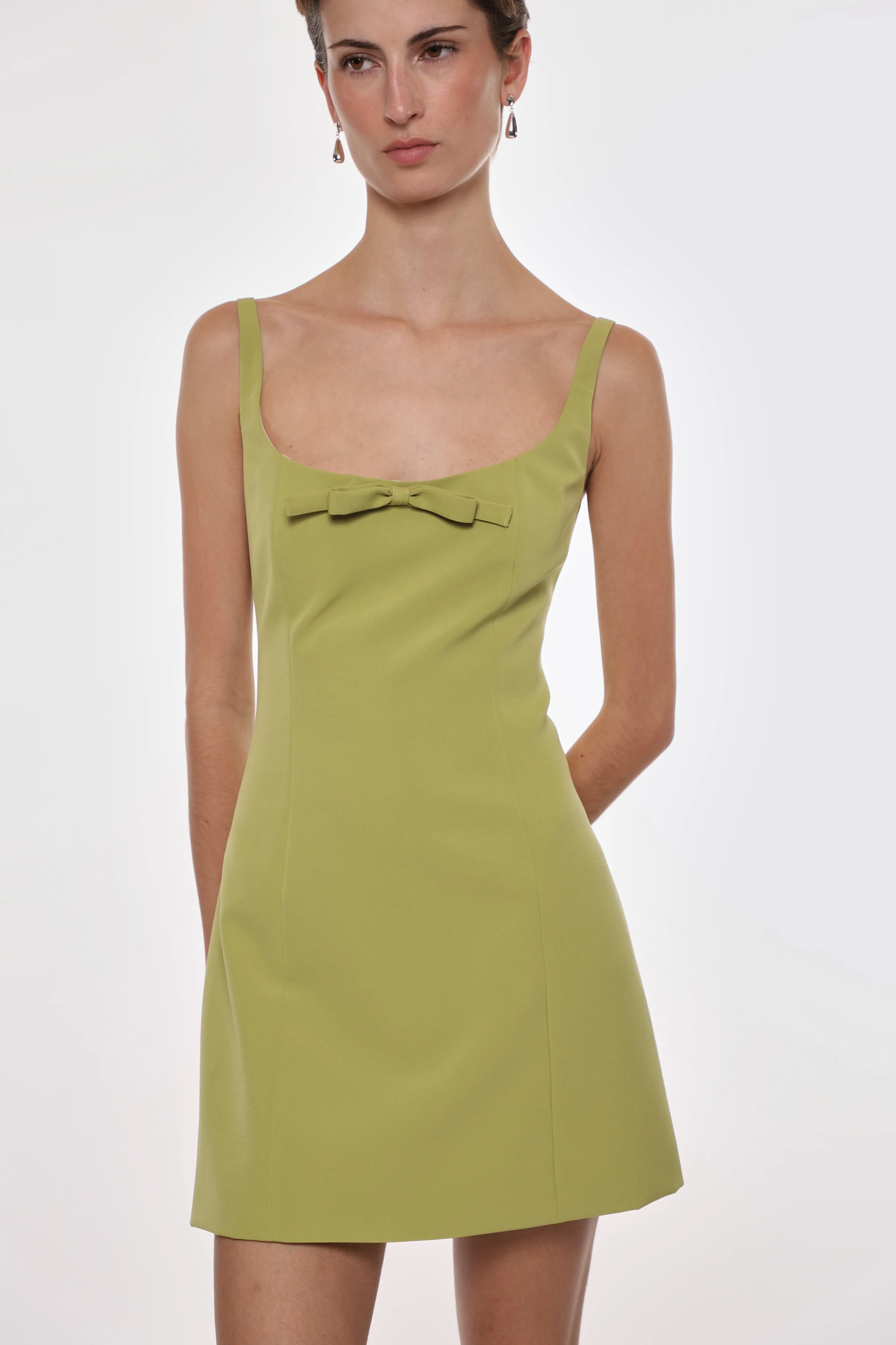 NAOMI DRESS IN CHARTREUSE sold by Sandy Liang product image thumbnail 5
