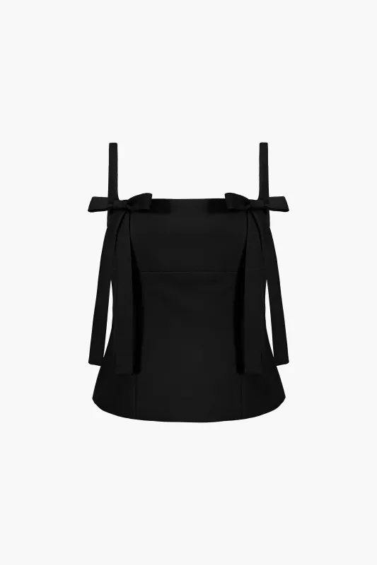AMELIE TOP IN BLACK sold by Sandy Liang