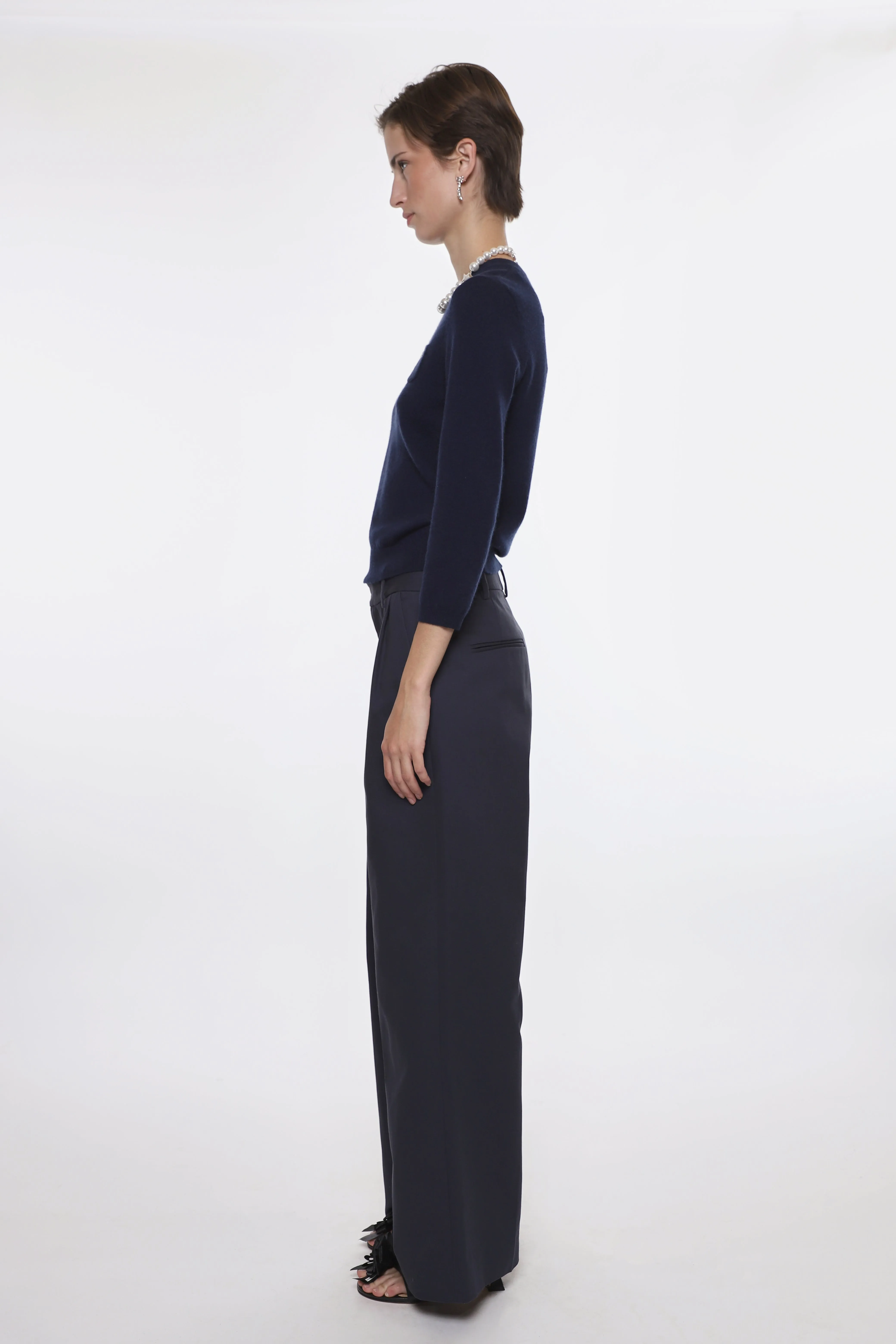 FORELLE PANT IN NAVY sold by Sandy Liang product image thumbnail 4