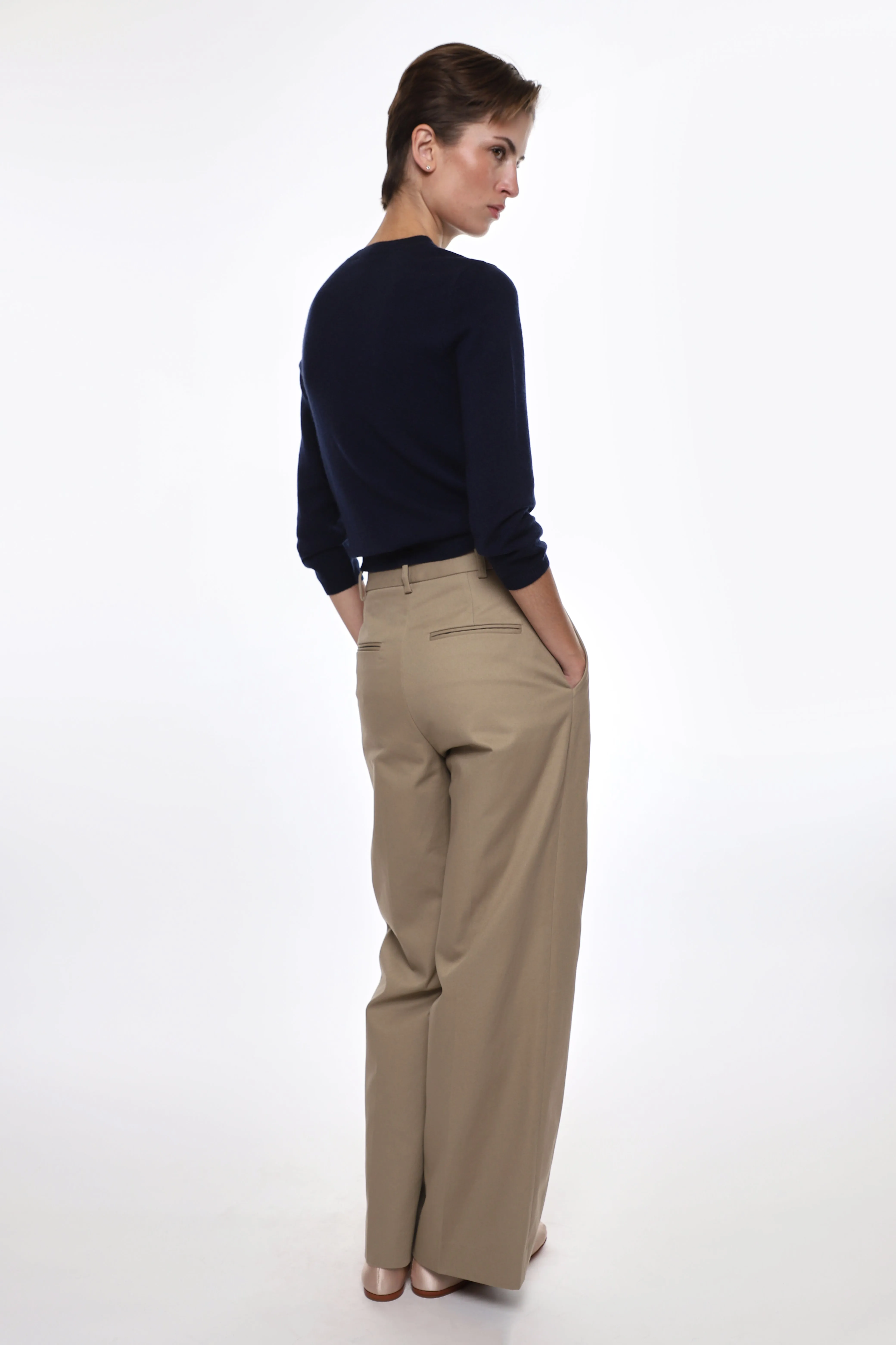 FORELLE PANT IN KHAKI sold by Sandy Liang product image thumbnail 4