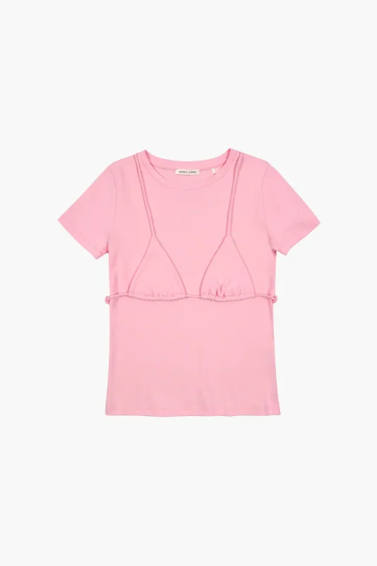 EFFIE TOP IN PINK sold by Sandy Liang