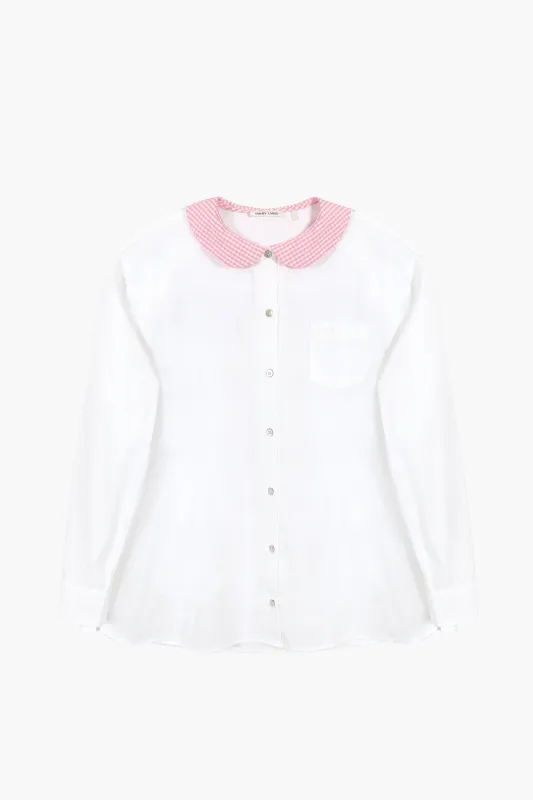 CONTESSA SHIRT IN WHITE sold by Sandy Liang