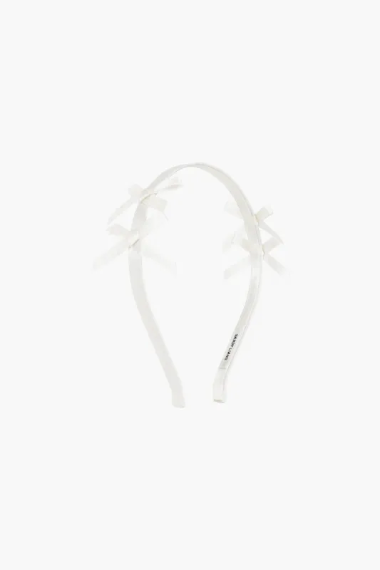 PALERMO BOW IN WHITE SATIN | Parallel